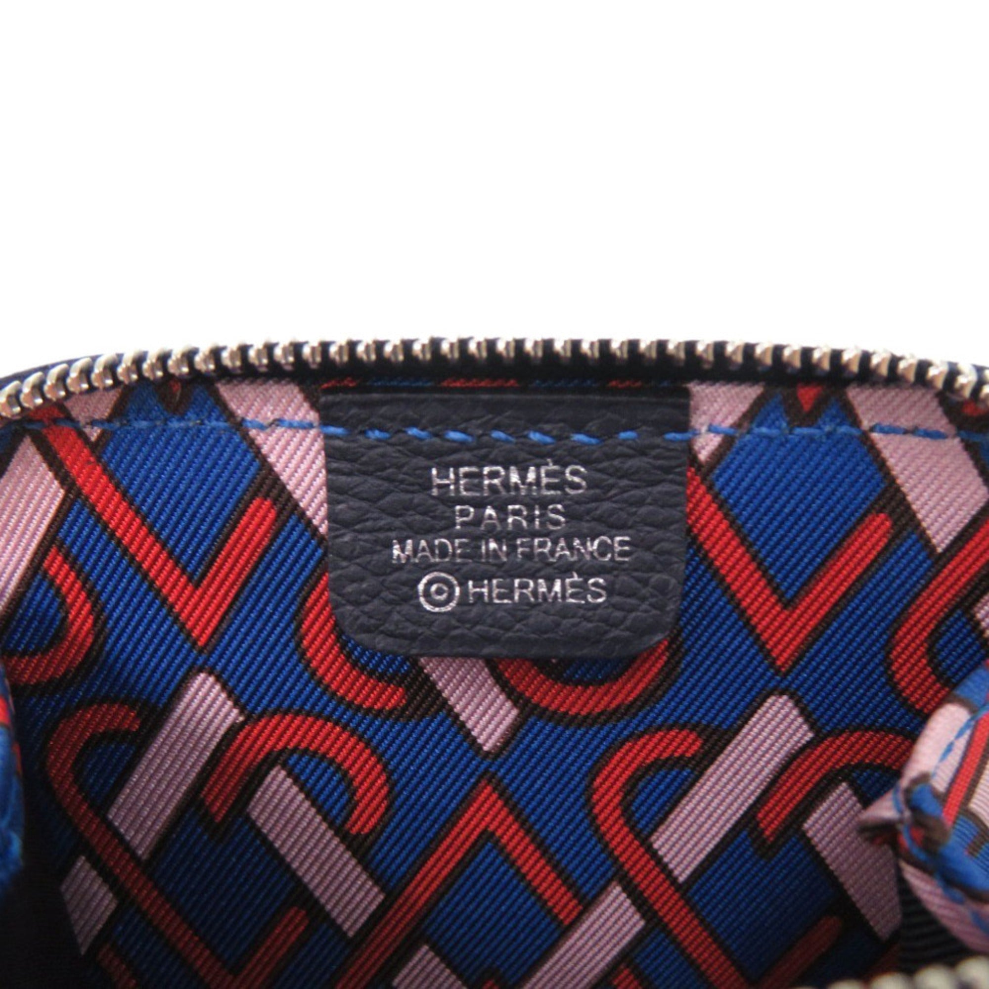Hermes Blue Blue Nuit Epsom Leather Coin Purse/Coin Case (Pre-Owned)