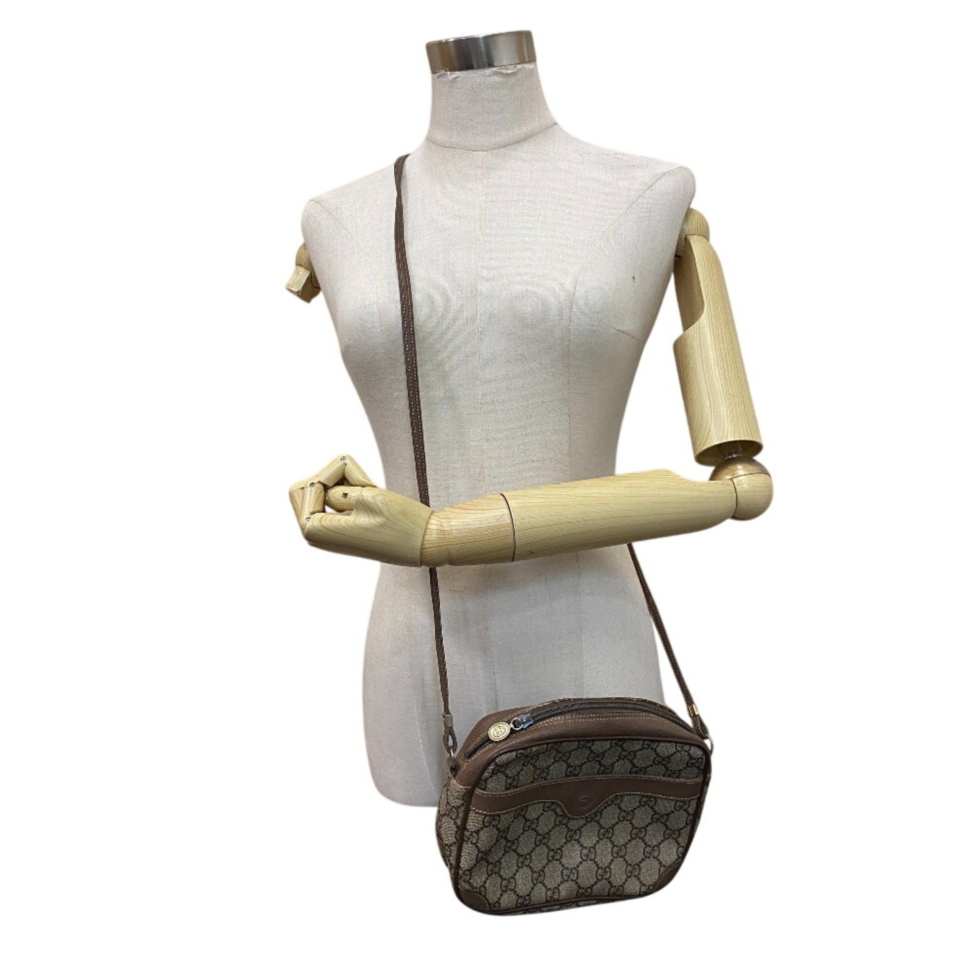 Gucci Brown Pvc Pochette Shoulder Bag (Pre-Owned)