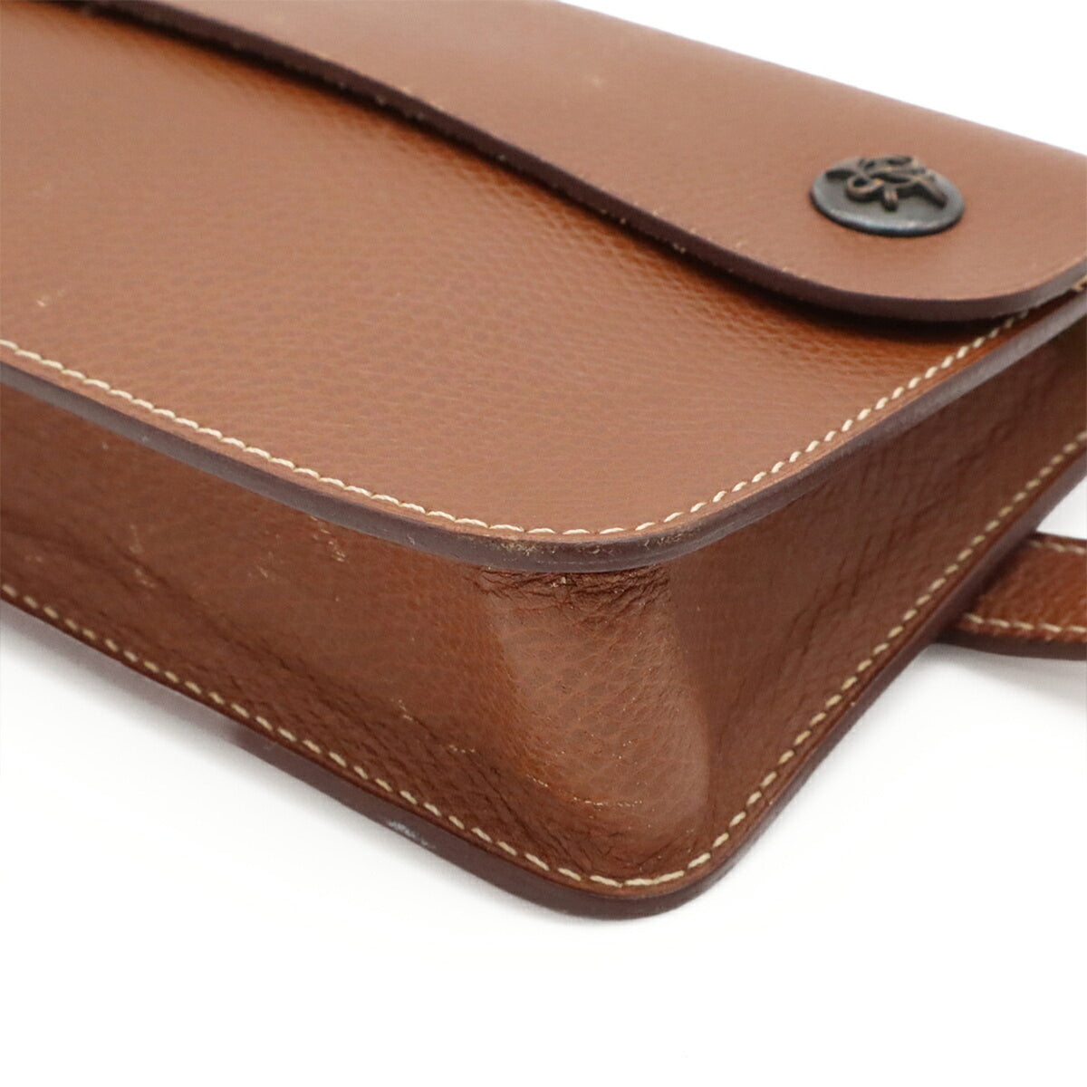 Hermes Brown Leather Clutch Bag Fanny Pack Pochette (Pre-Owned)