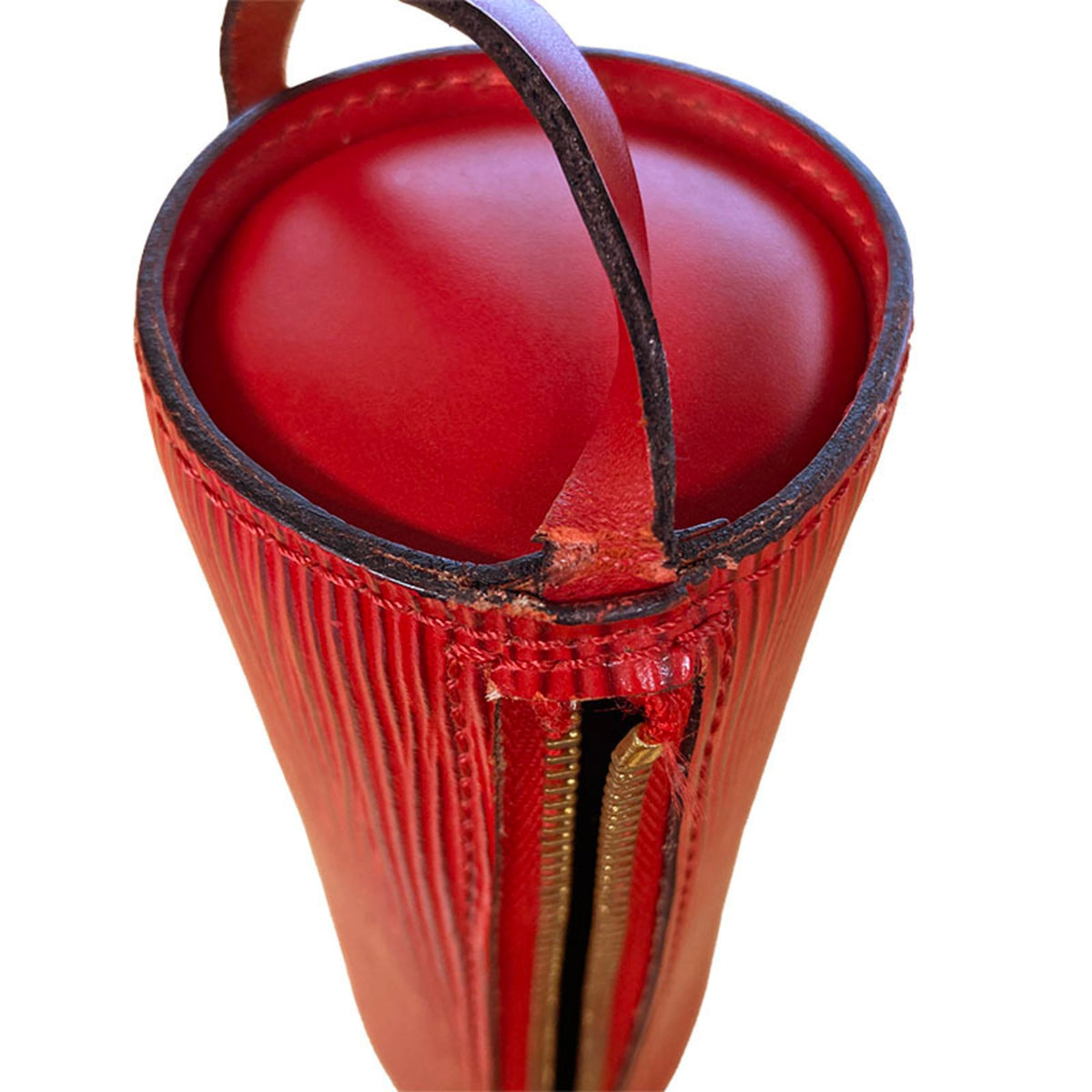 Louis Vuitton Castilian Red Leather Handbag Pouch (Pre-Owned)
