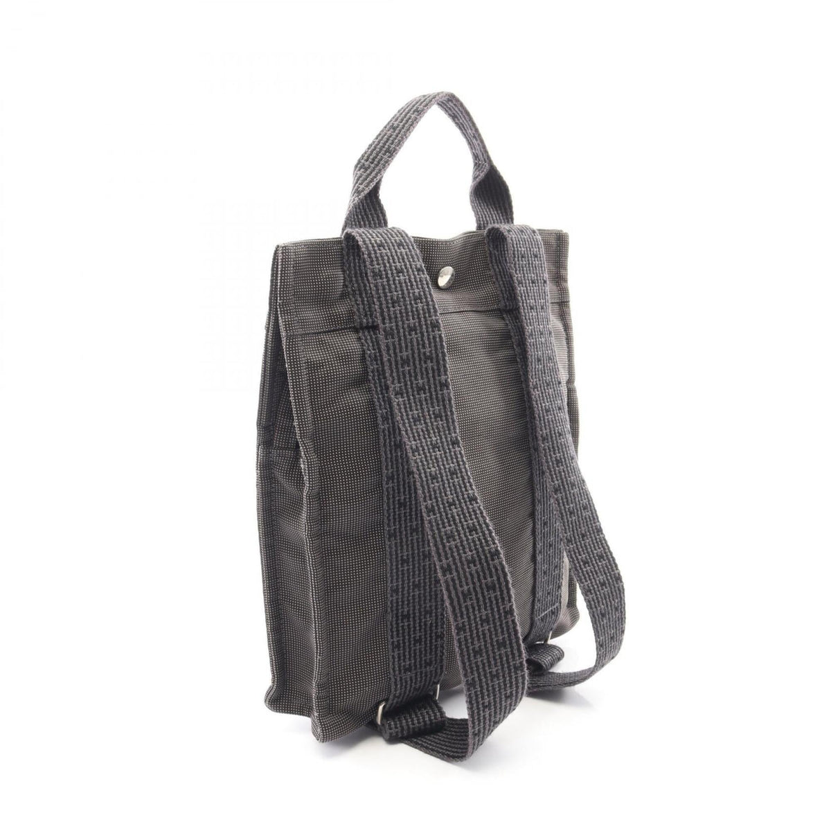 Hermes Gray Nylon Canvas Backpack (Pre-Owned)