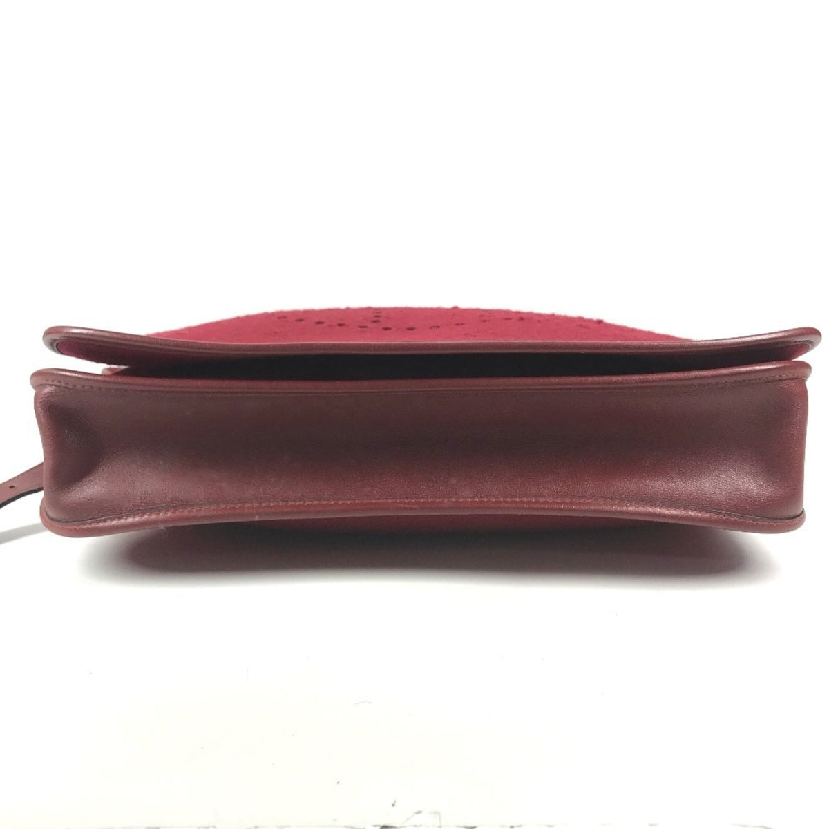 Hermes Red Color Felt Leather Shoulder Bag (Pre-Owned)
