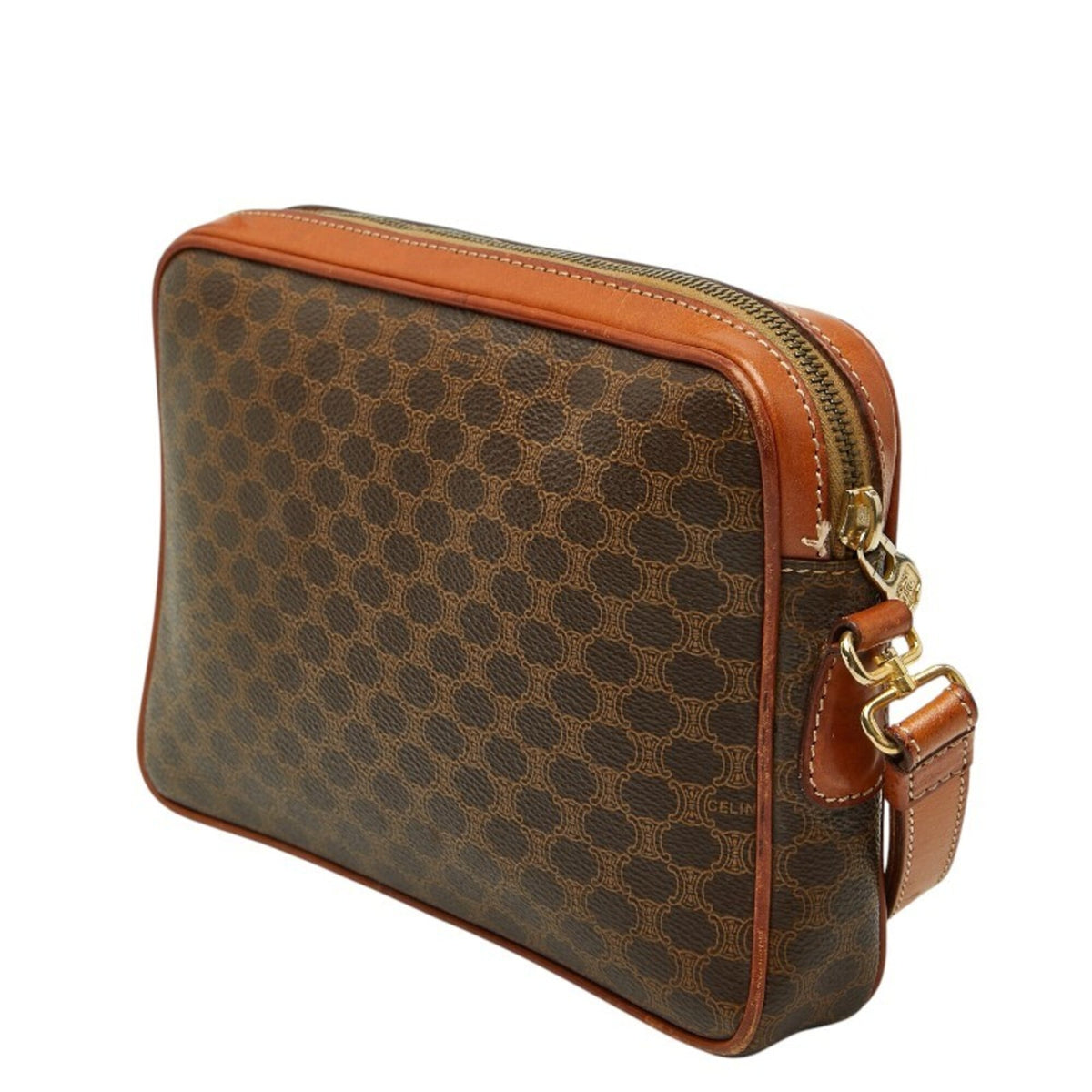 Celine Brown Pvc Clutch Bag (Pre-Owned)