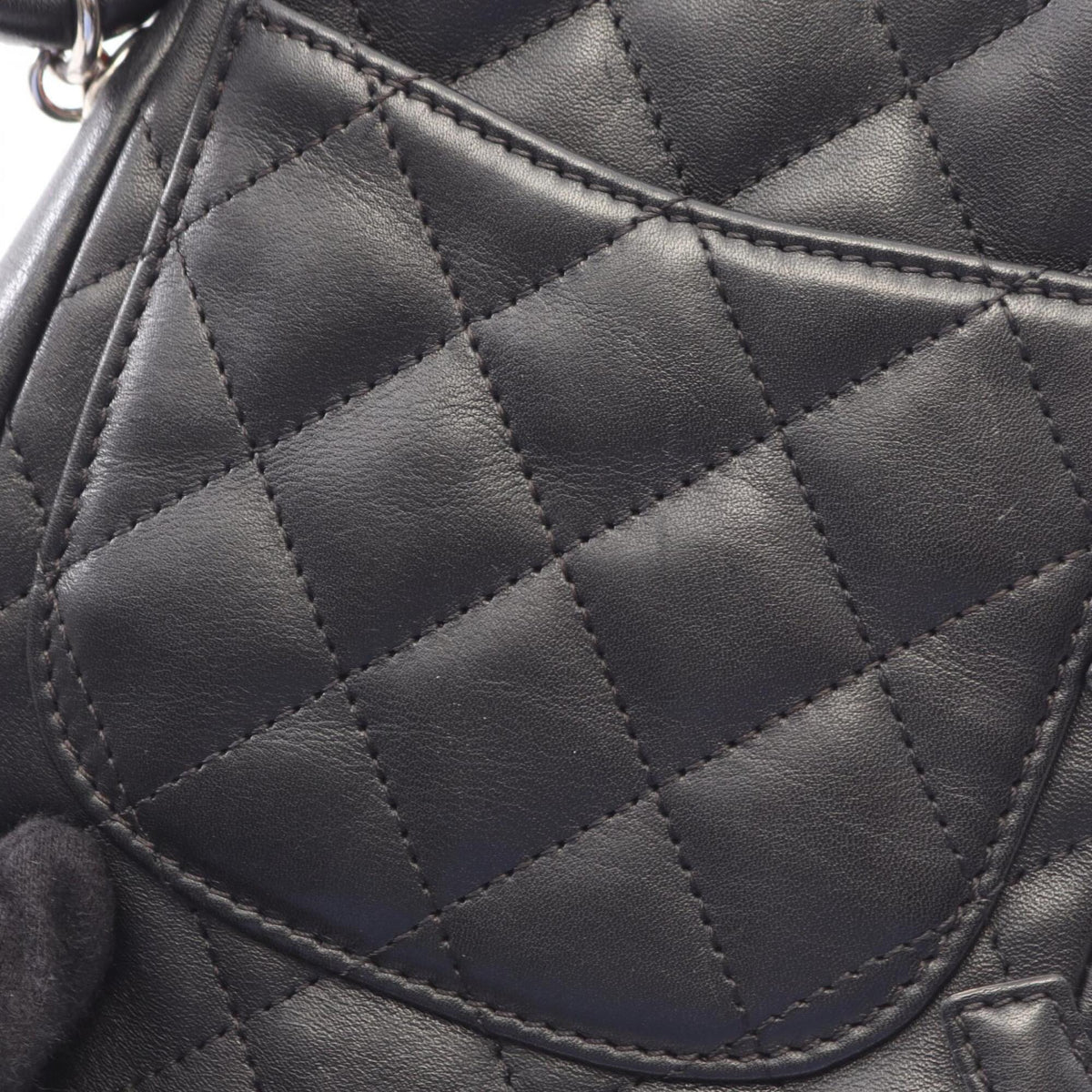 Chanel Black Leather Handbag Shoulder Bag (Pre-Owned)