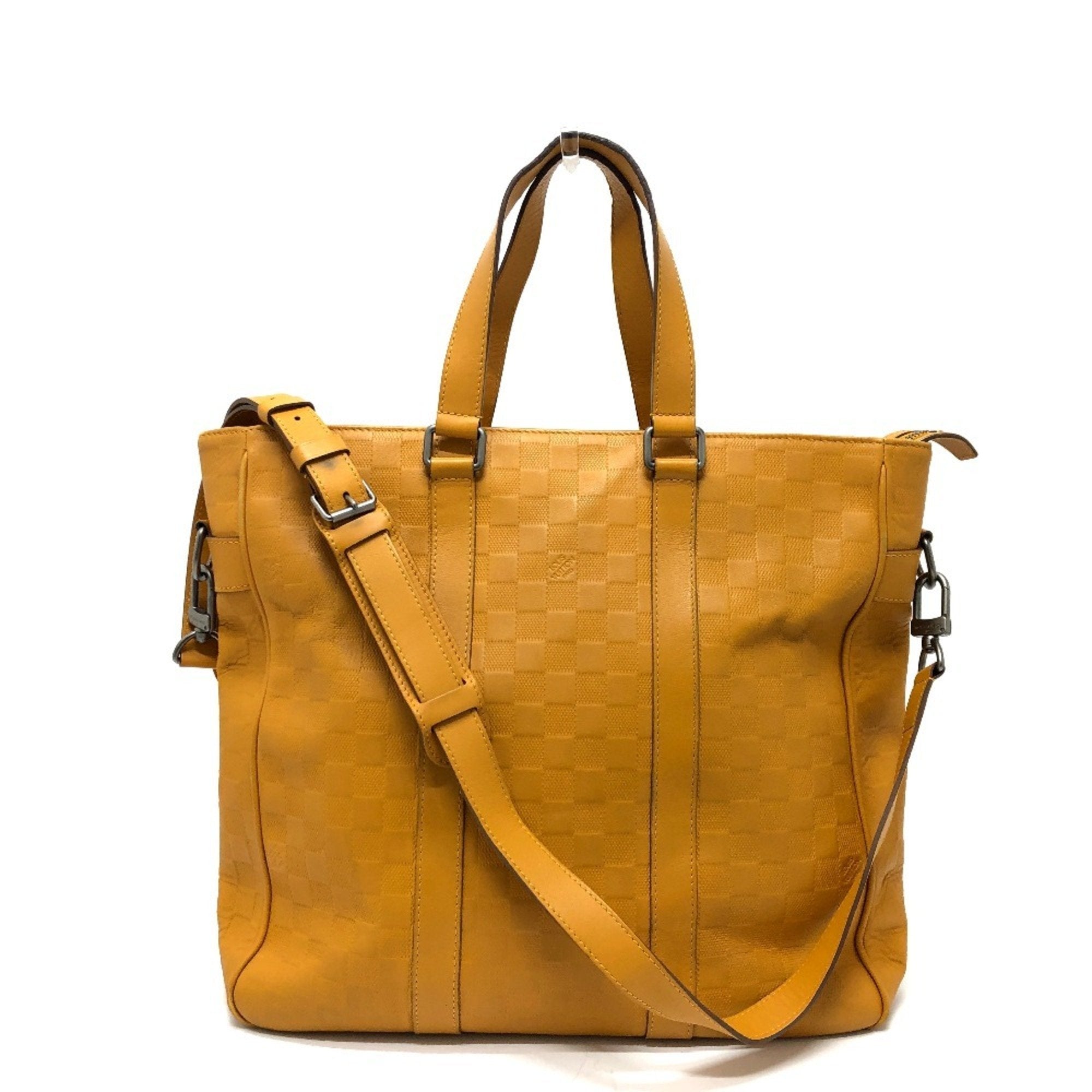 Louis Vuitton Solar Yellow Damier Infini Leather Tote Bag (Pre-Owned)