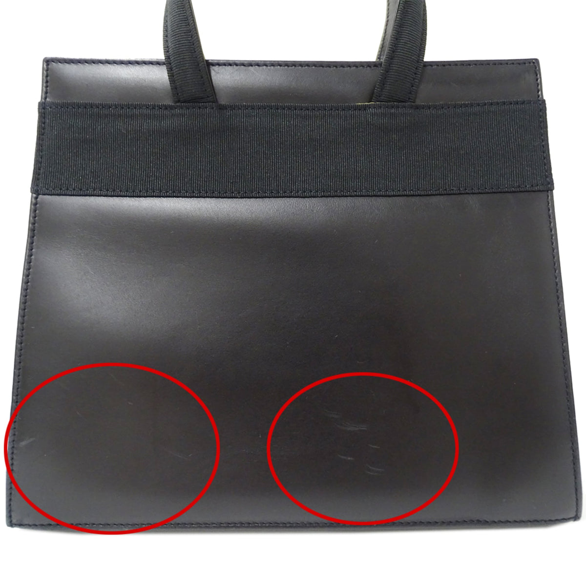 Salvatore Ferragamo Black Leather Handbag Shoulder Bag (Pre-Owned)
