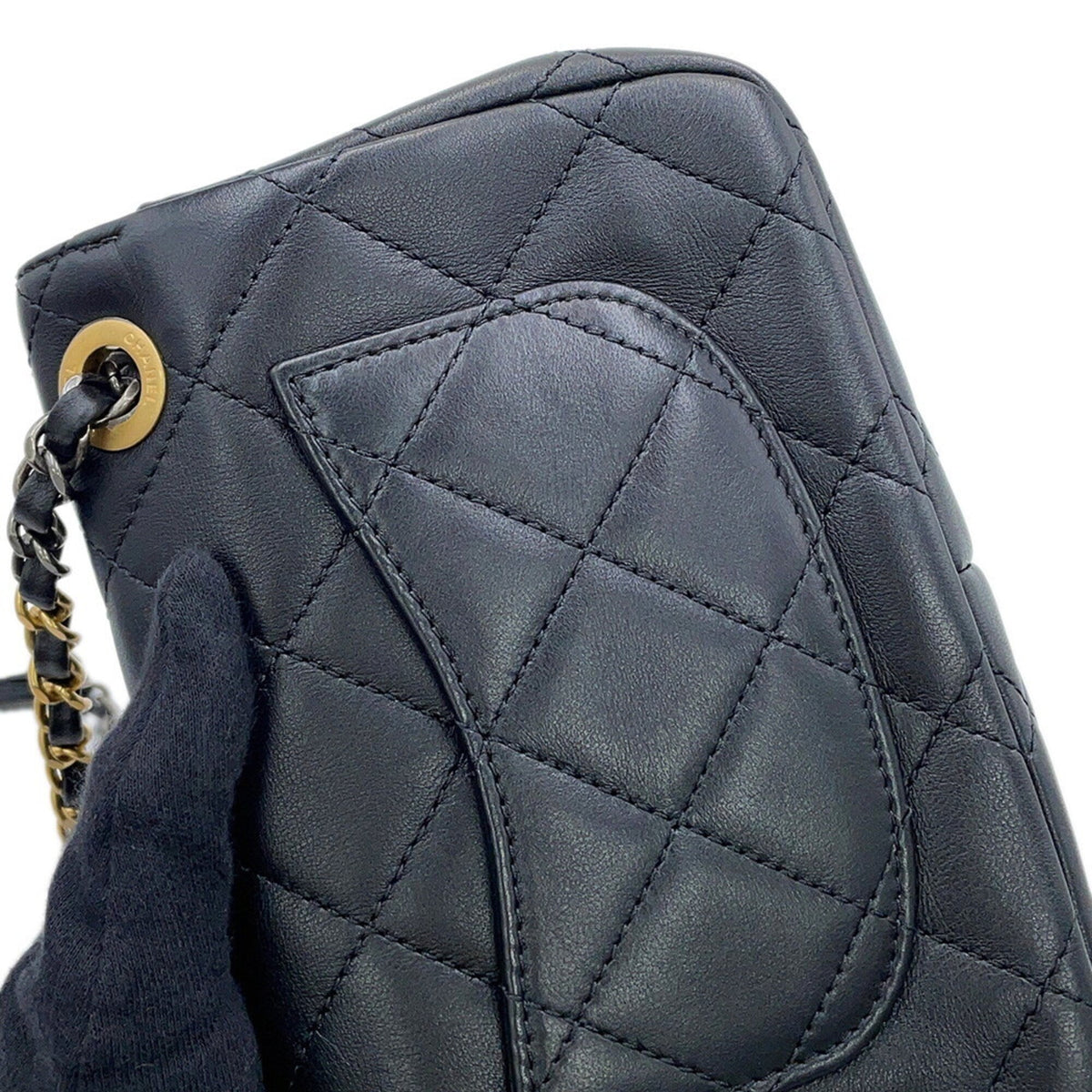 Chanel Black Rhinestone Handbag Shoulder Bag (Pre-Owned)