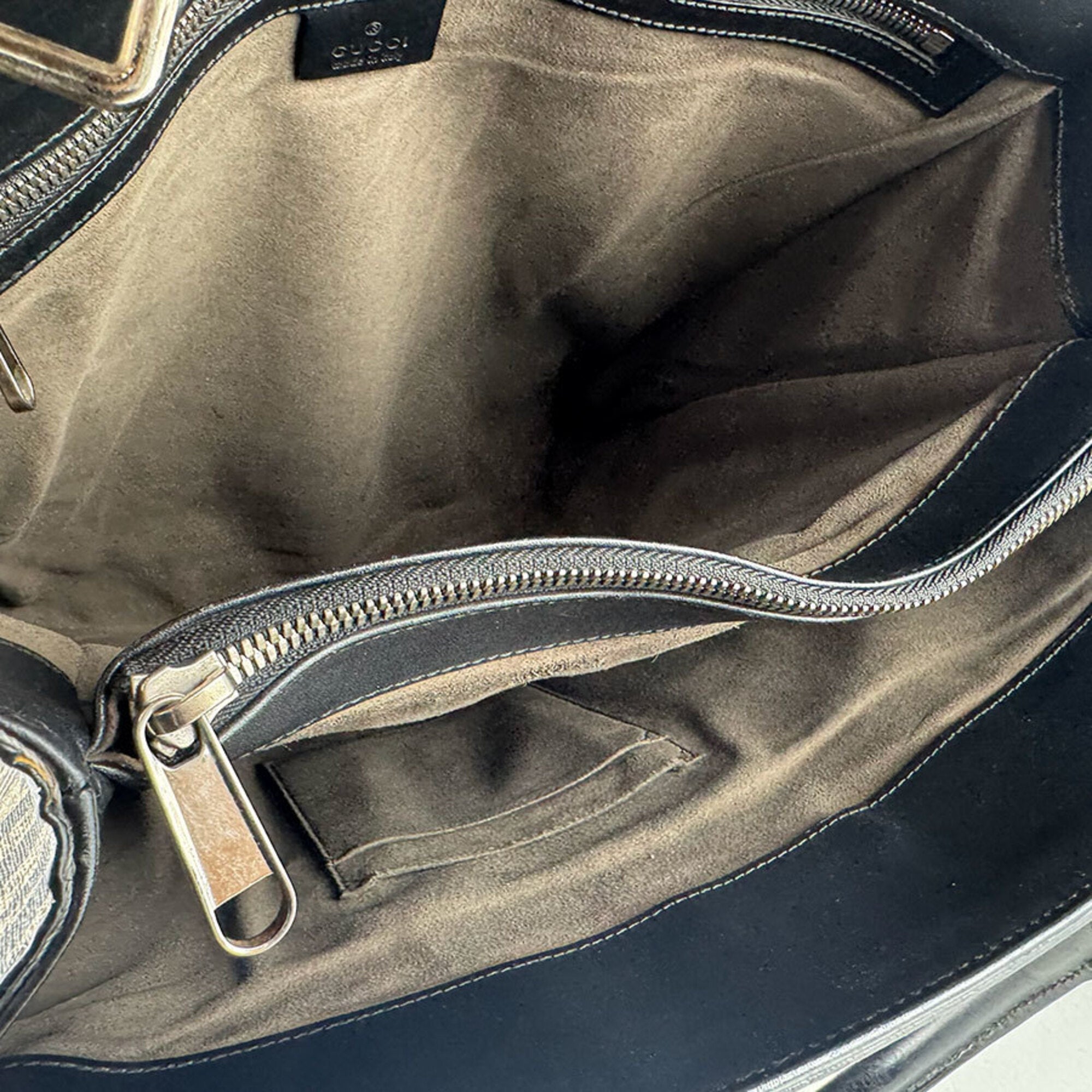 Gucci Black Brown Gg Supreme Handbag Shoulder Bag (Pre-Owned)