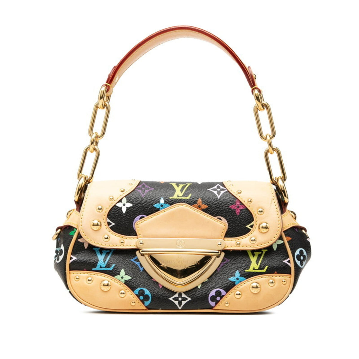 Louis Vuitton Black Pvc Leather Handbag Shoulder Bag (Pre-Owned)