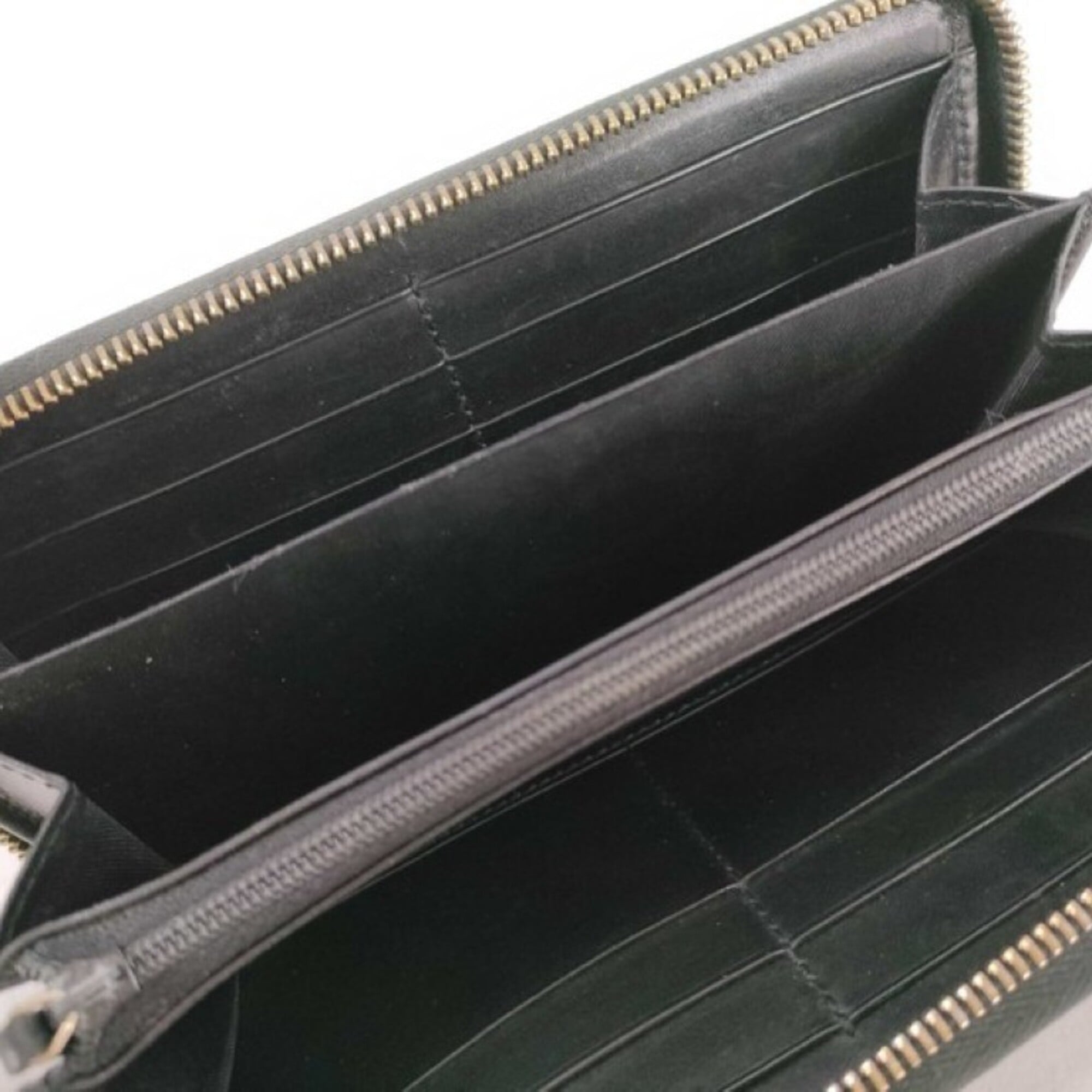 Gucci Black Pvc Leather Long Wallet (Bi-Fold) (Pre-Owned)