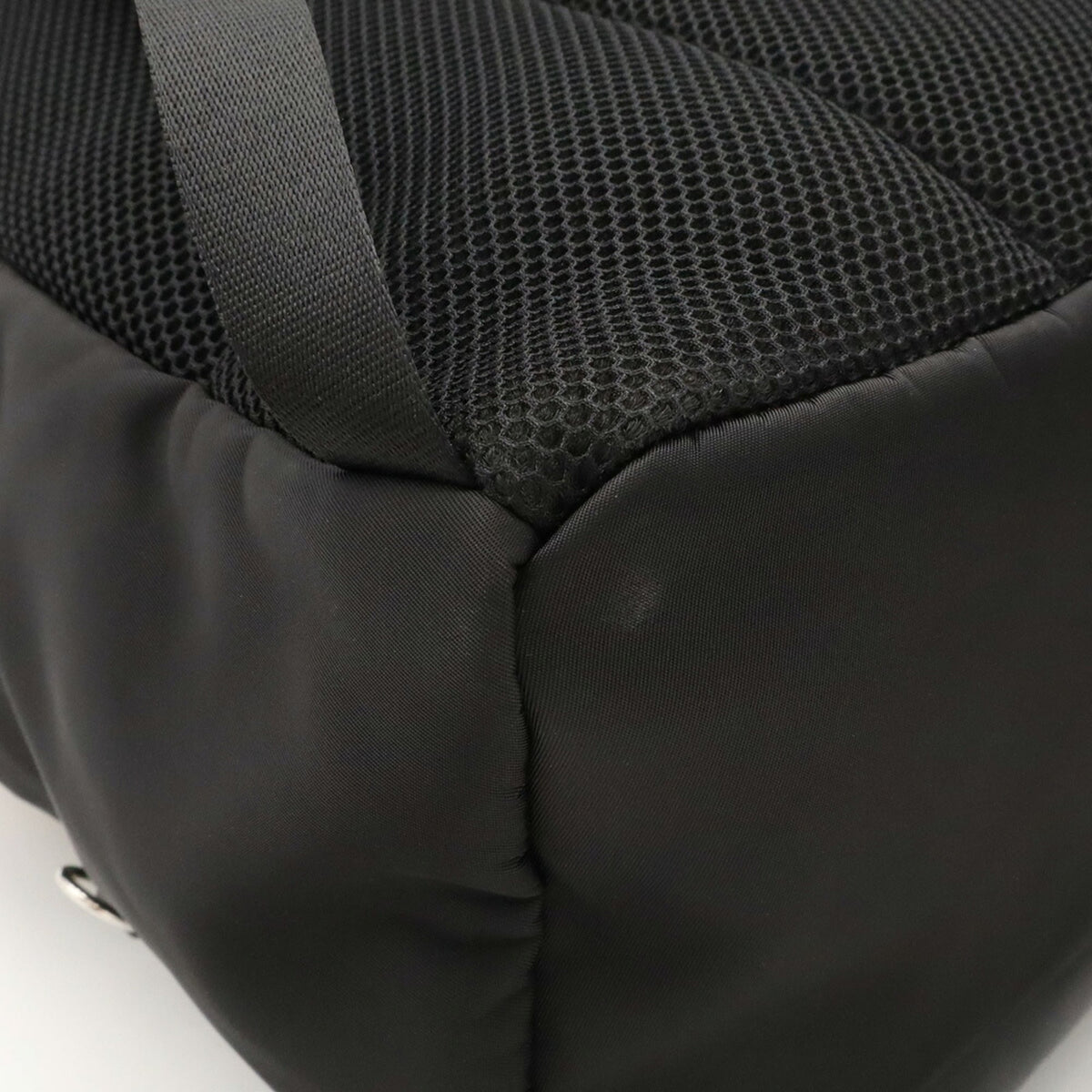 Fendi Black Leather Nylon Backpack Handbag (Pre-Owned)