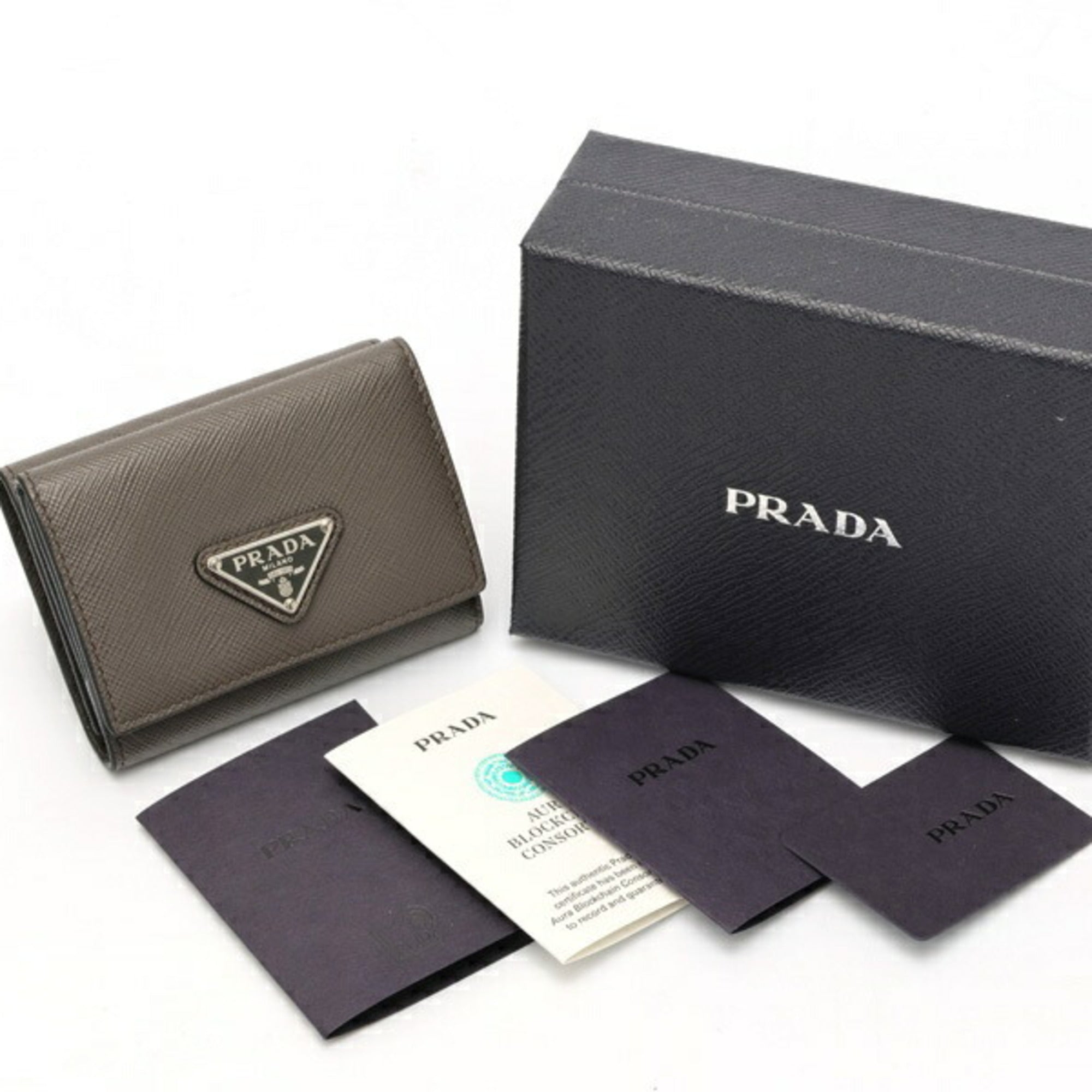 Prada Leather Wallet (Tri-Fold) (Pre-Owned)