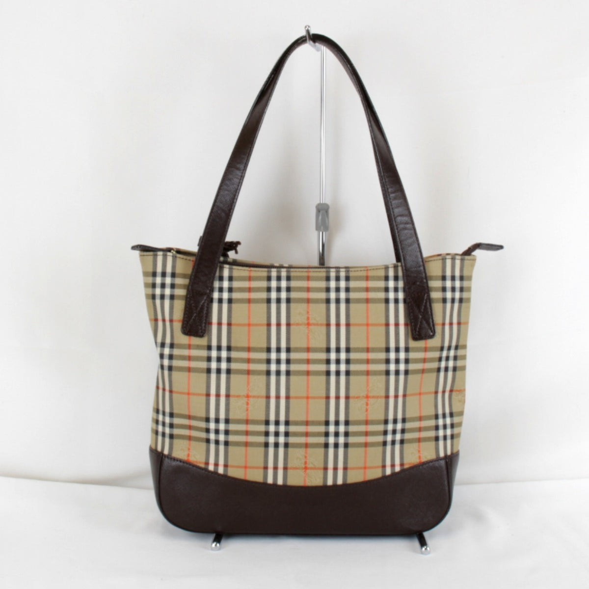 Burberry Beige Canvas Leather Tote Bag (Pre-Owned)