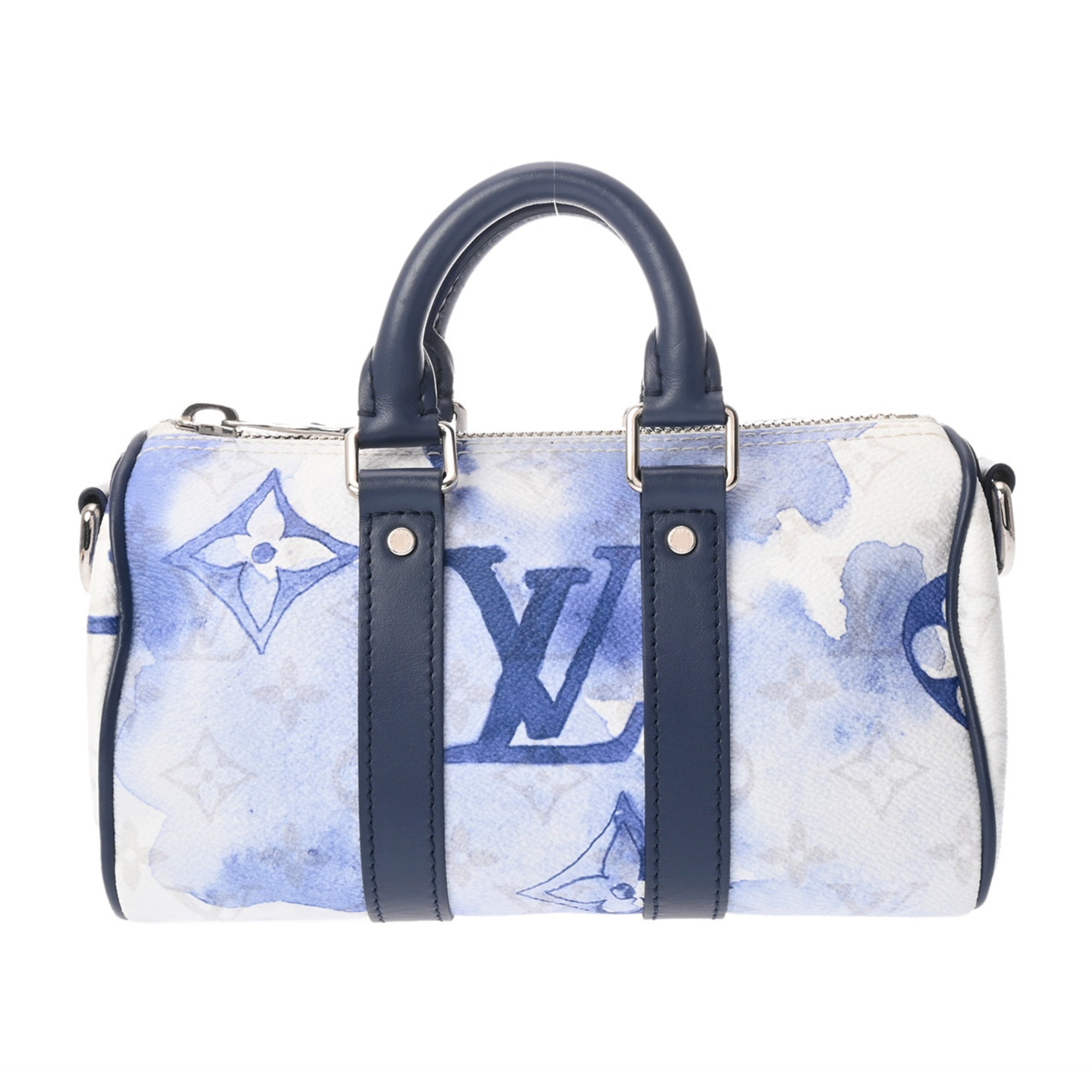 Louis Vuitton Blue White Monogram Canvas Handbag (Pre-Owned)