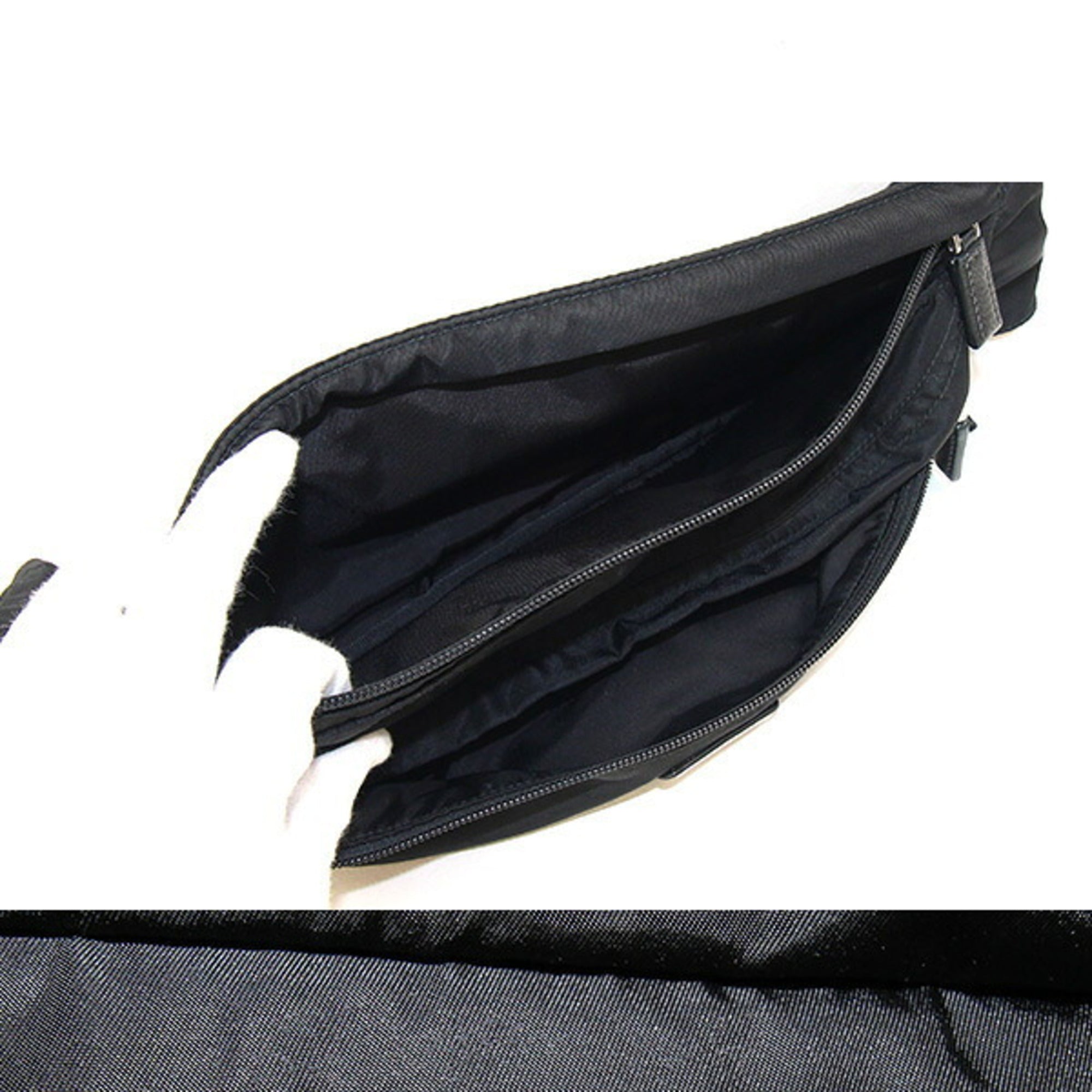 Prada Black White Nylon Sling Bag (Pre-Owned)