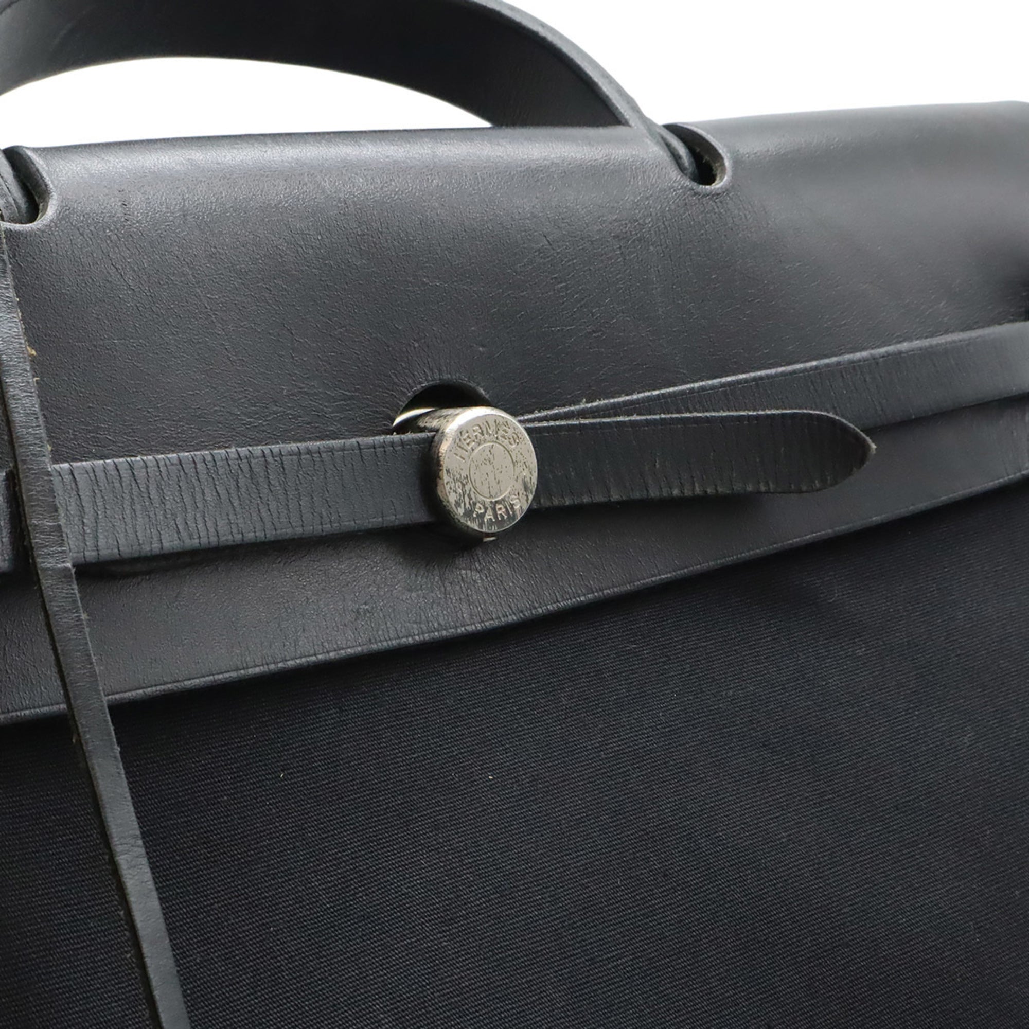 Hermes Black Toile Officier Pochette Shoulder Bag (Pre-Owned)
