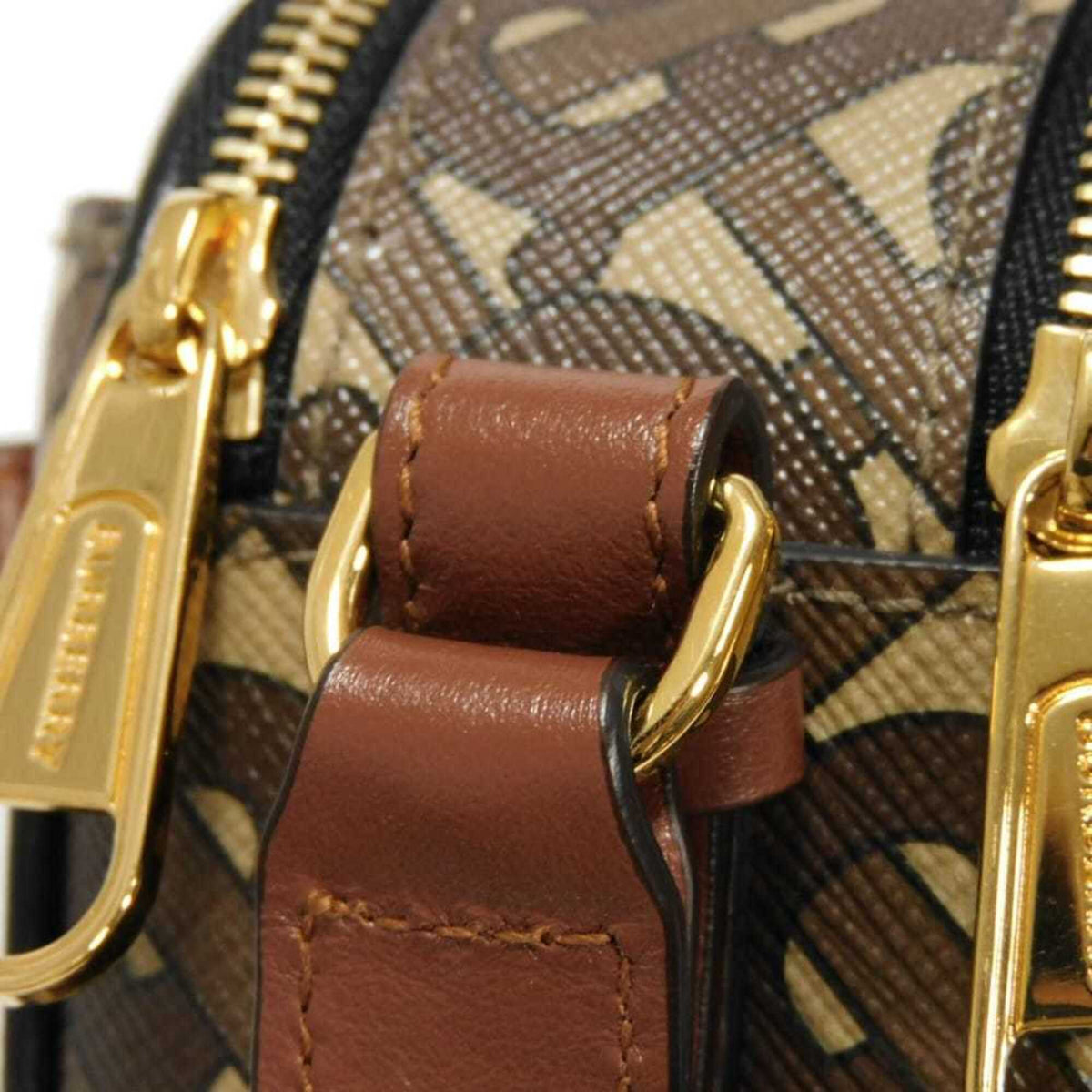 Burberry Brown Canvas Shoulder Bag (Pre-Owned)