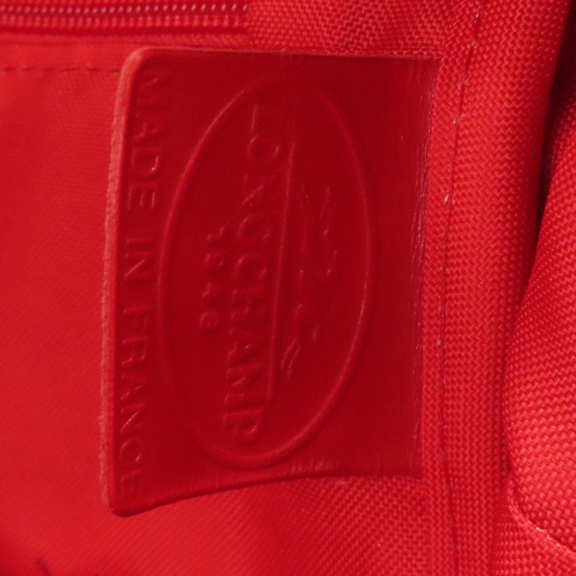Longchamp Red Color Leather Handbag (Pre-Owned)