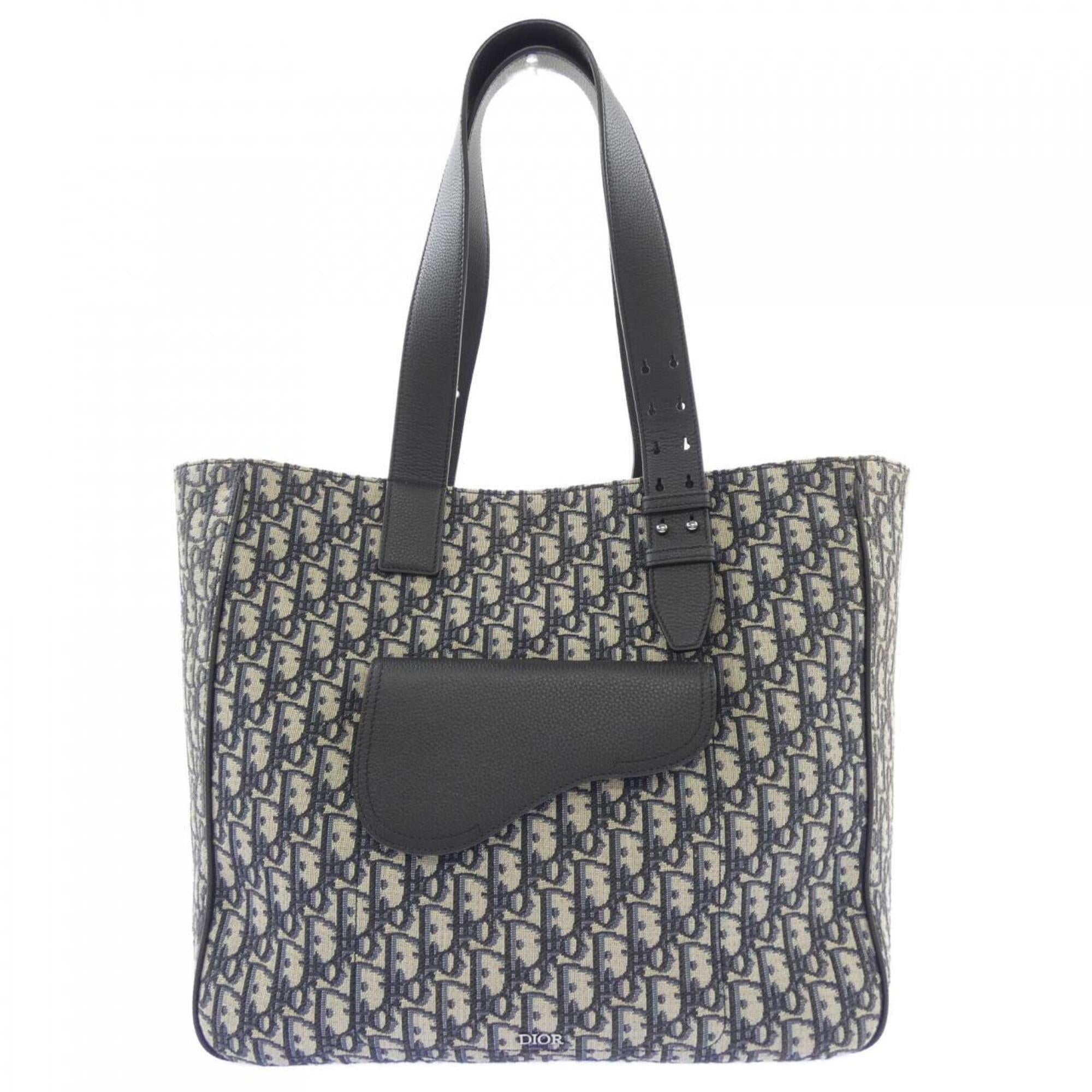 Christian Dior Beige Navy Handbag (Pre-Owned)
