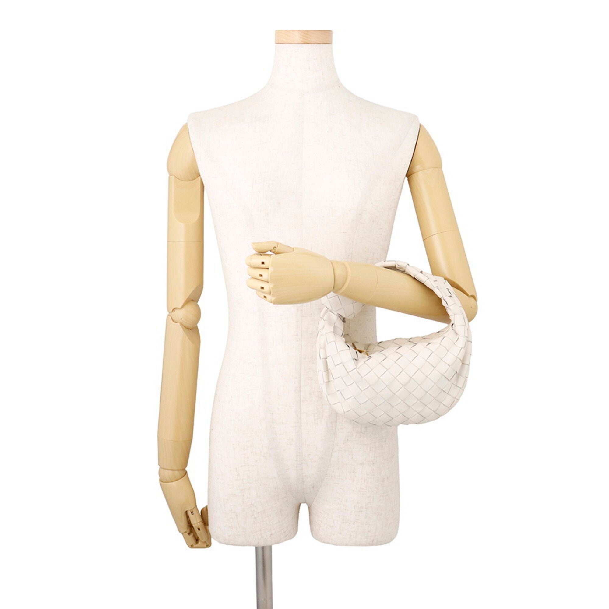 Bottega Veneta Intrecciato White Leather Handbag (Pre-Owned)