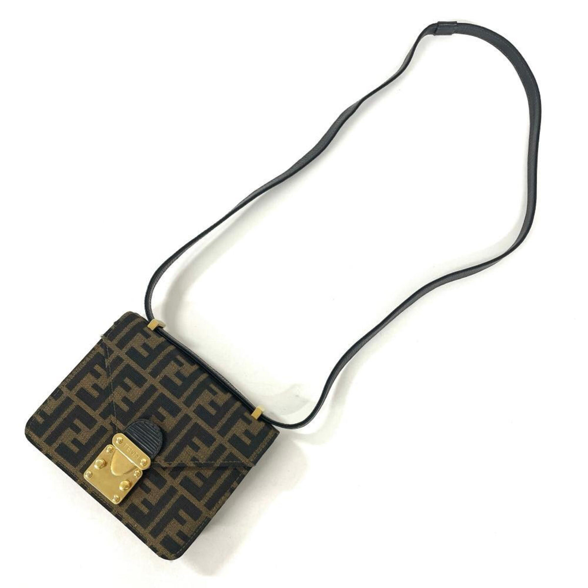 Fendi Brown Canvas Shoulder Bag (Pre-Owned)