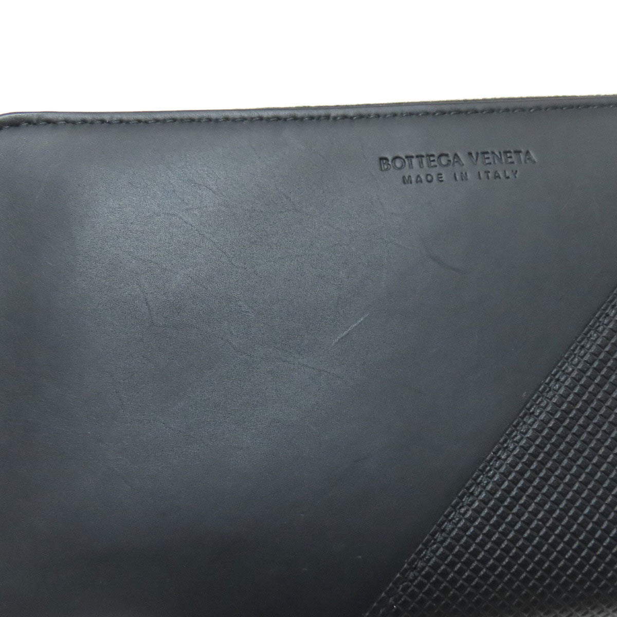 Bottega Veneta Black Leather Long Wallet (Bi-Fold) (Pre-Owned)