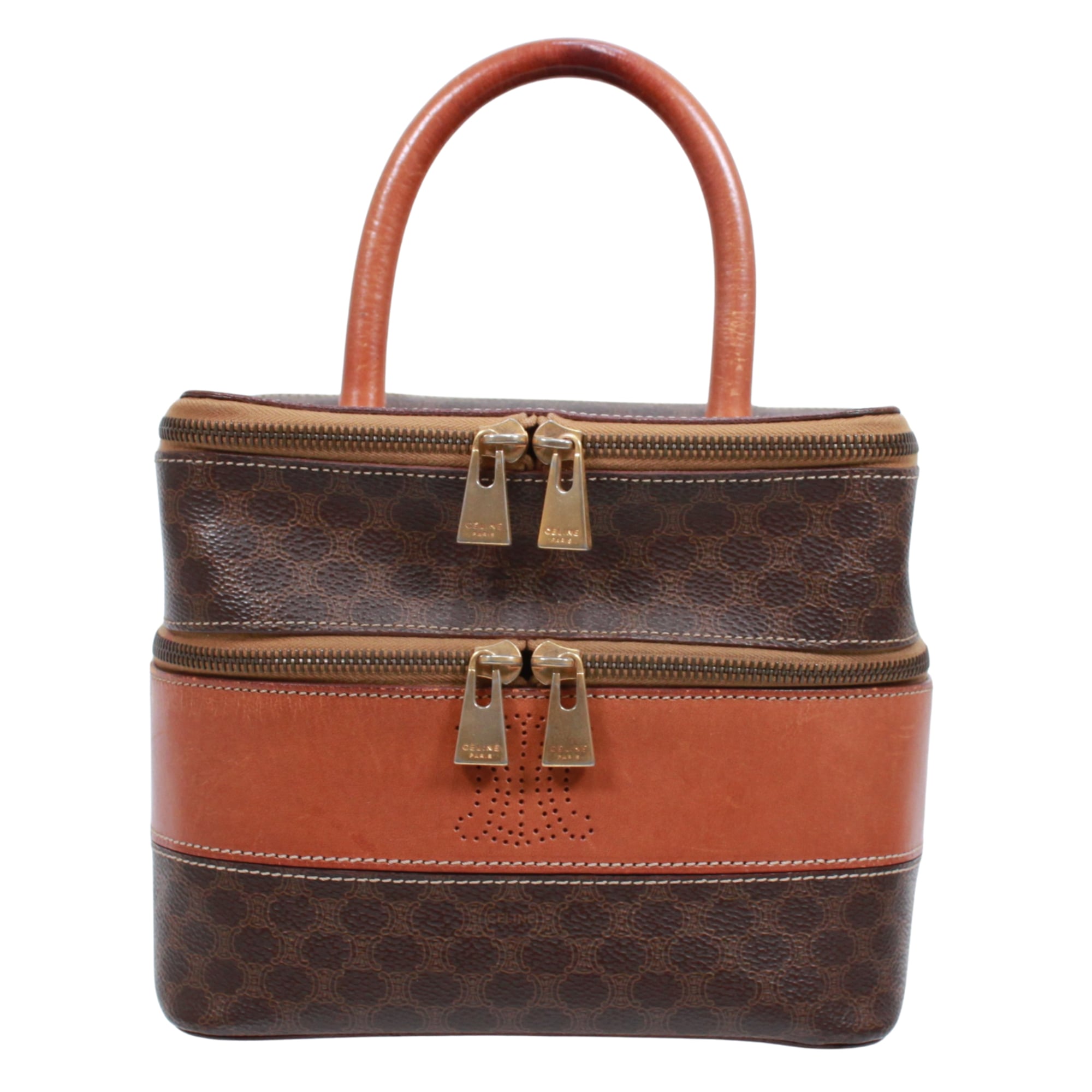 Celine Brown Pvc Handbag (Pre-Owned)