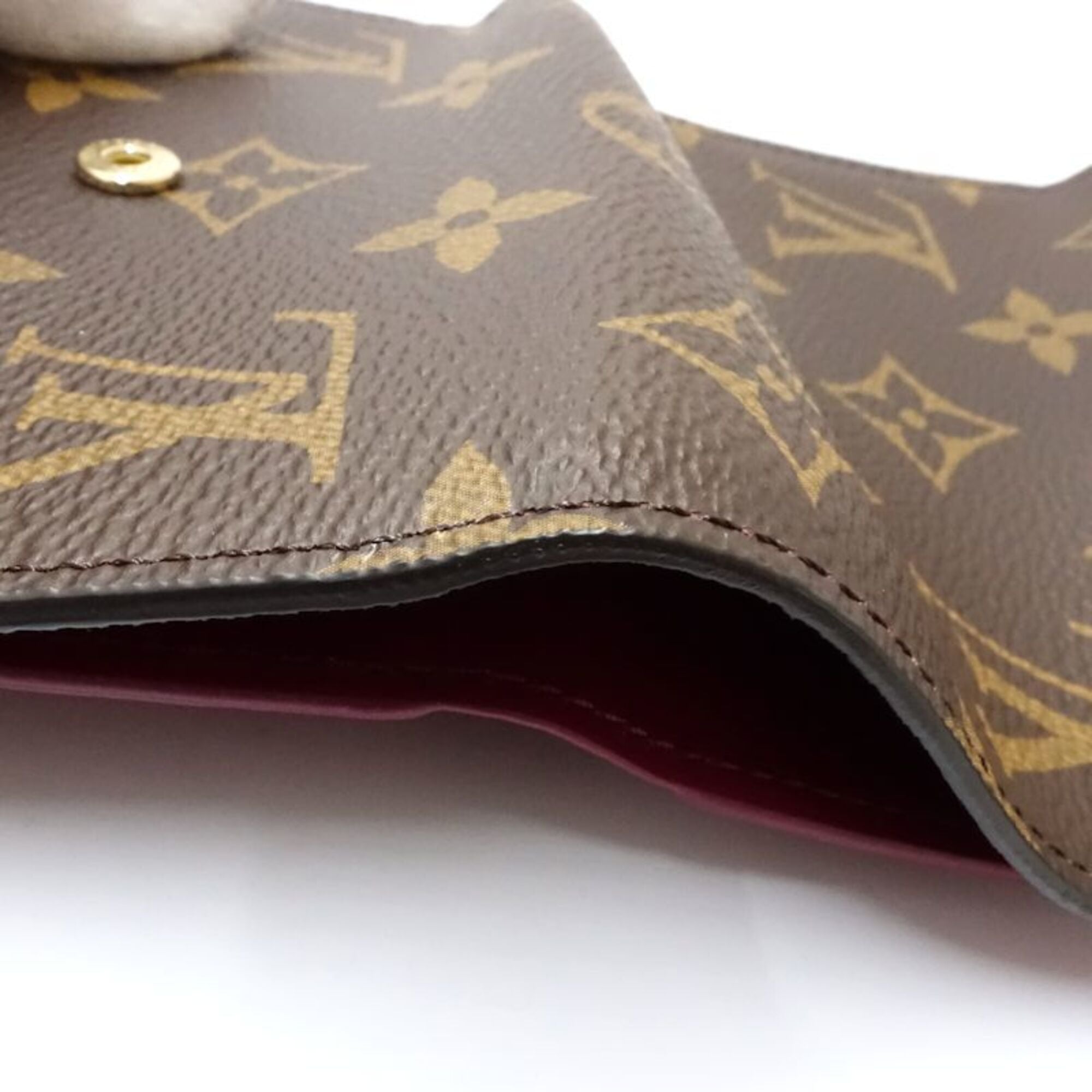 Louis Vuitton Brown Canvas Wallet (Tri-Fold) (Pre-Owned)