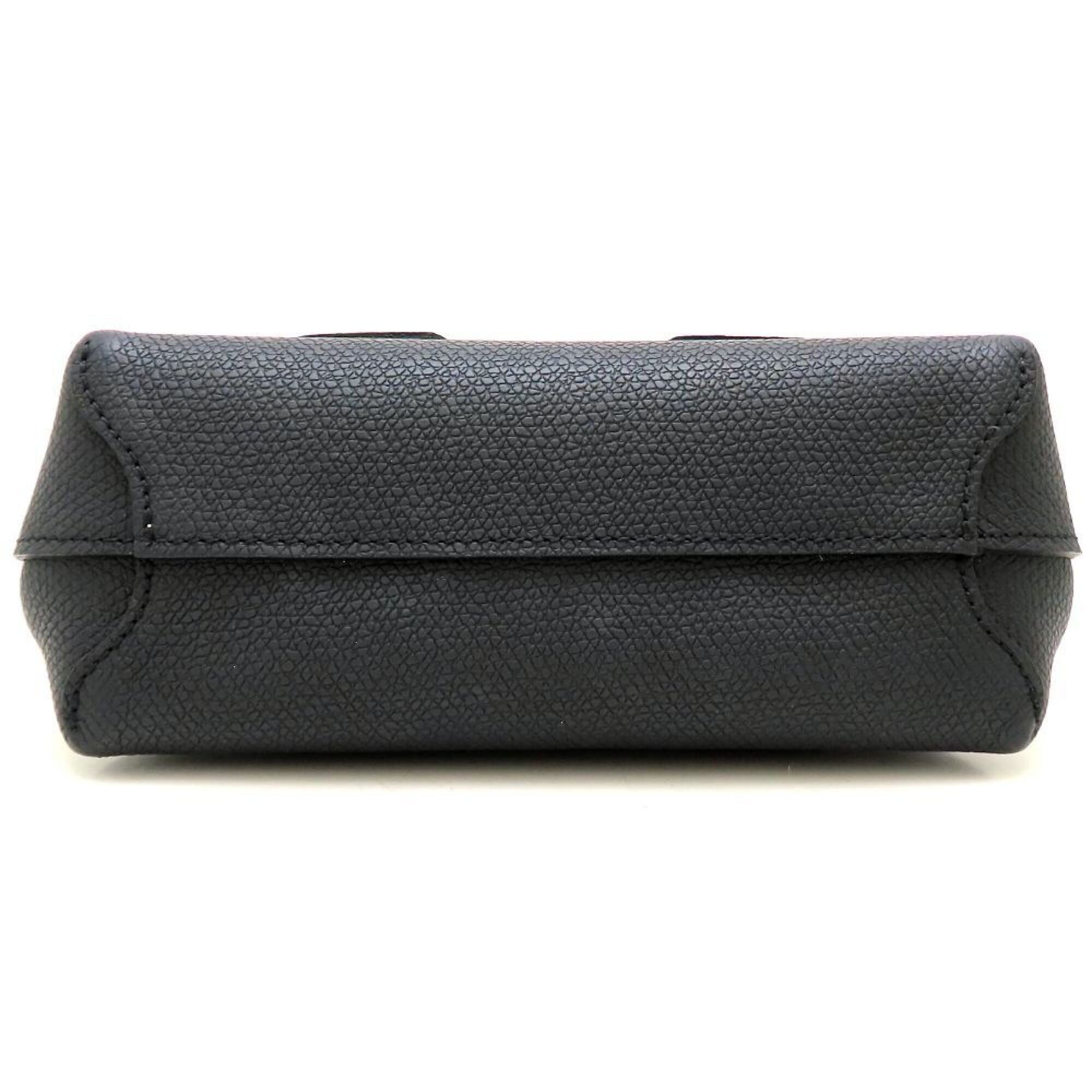 Longchamp Black Leather Shoulder Bag (Pre-Owned)
