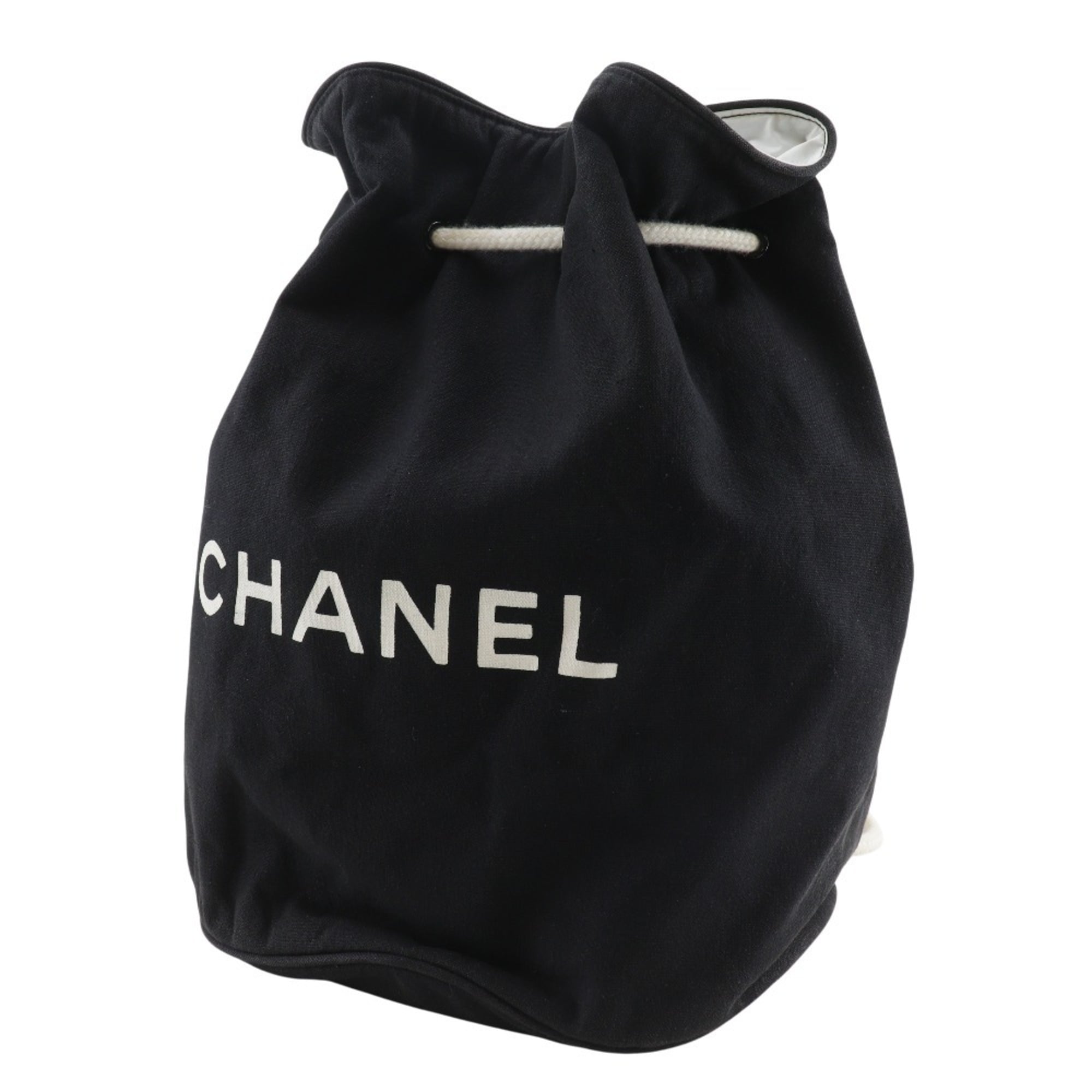 Chanel Black Cotton Shoulder Bag (Pre-Owned)