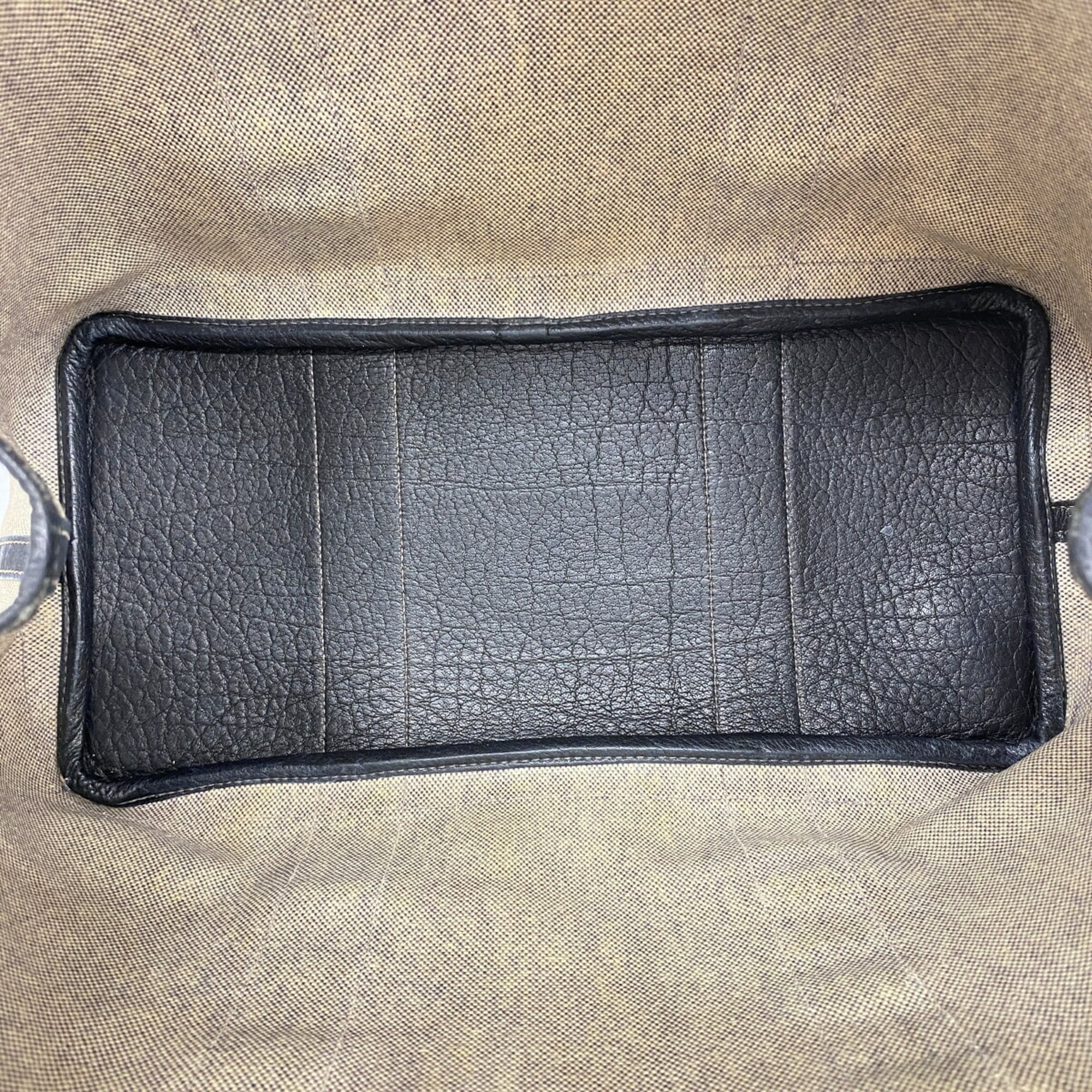 Hermes Black Toile H Tote Bag (Pre-Owned)