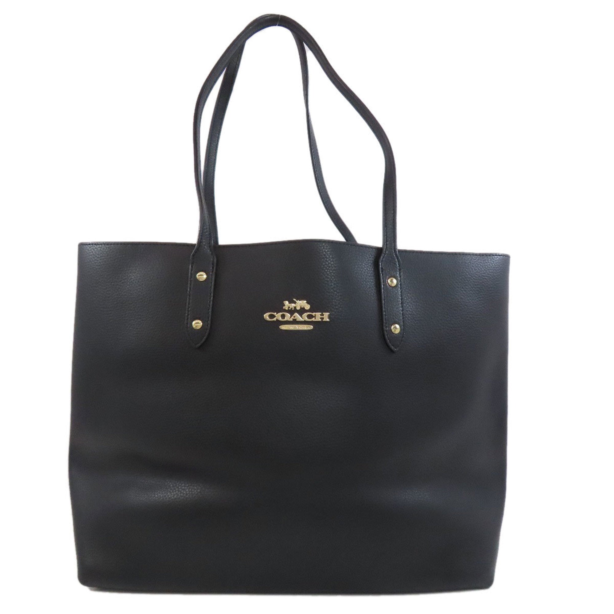 Coach Black Leather Tote Bag (Pre-Owned)