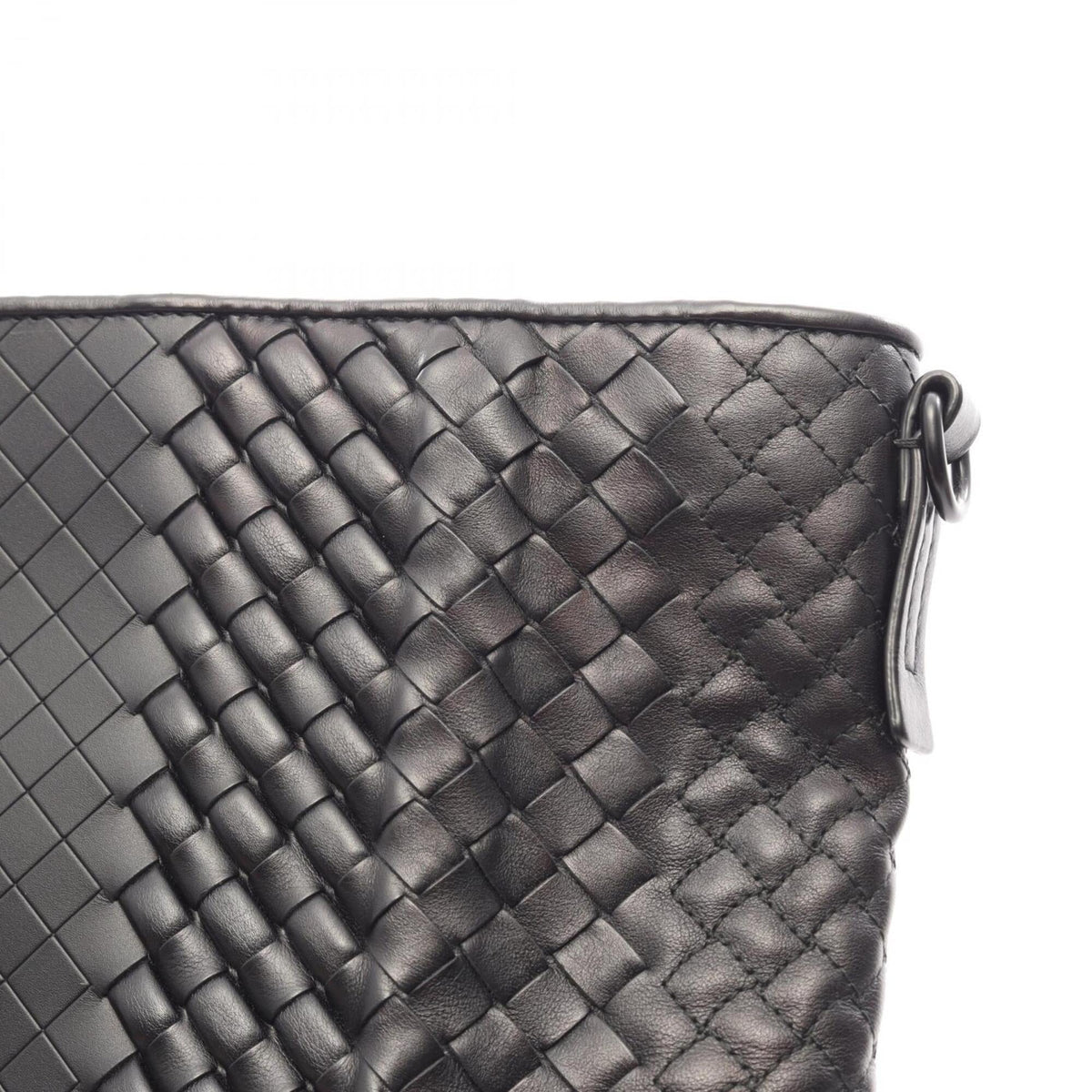 Bottega Veneta Black Leather Handbag Shoulder Bag (Pre-Owned)