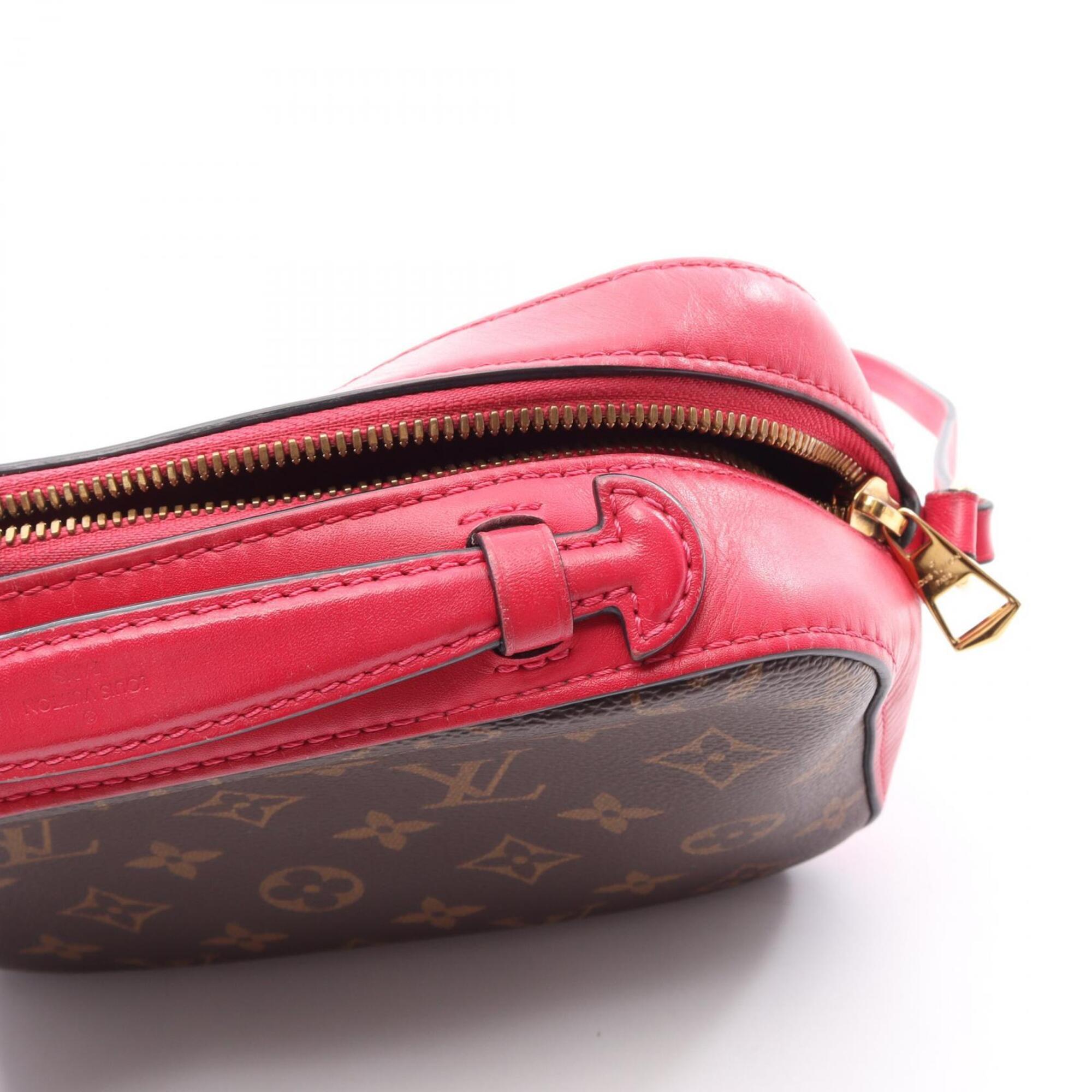 Louis Vuitton Brown Freesia Monogram Pink Monogram Leather Handbag Shoulder Bag (Pre-Owned)
