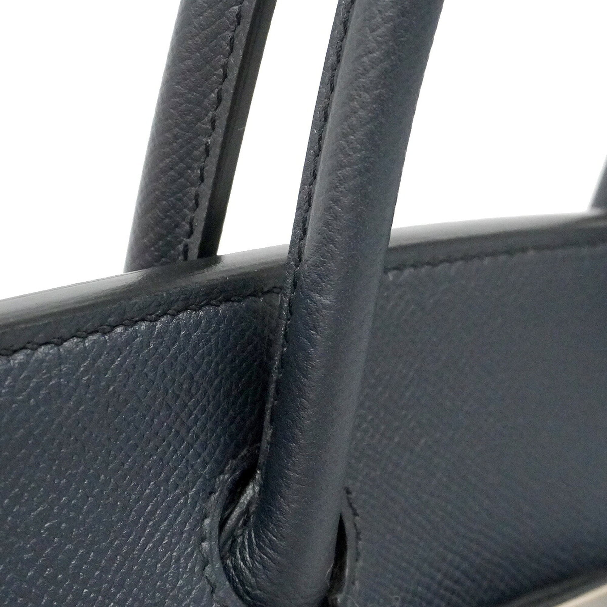Hermes Blue Nuit Leather Handbag (Pre-Owned)