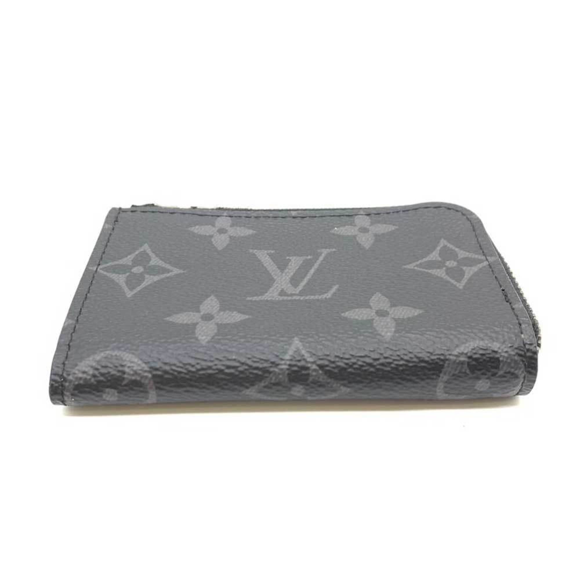 Louis Vuitton Monogram Eclipse Black Gray Monogram Eclipse Coin Purse/Coin Case (Pre-Owned)
