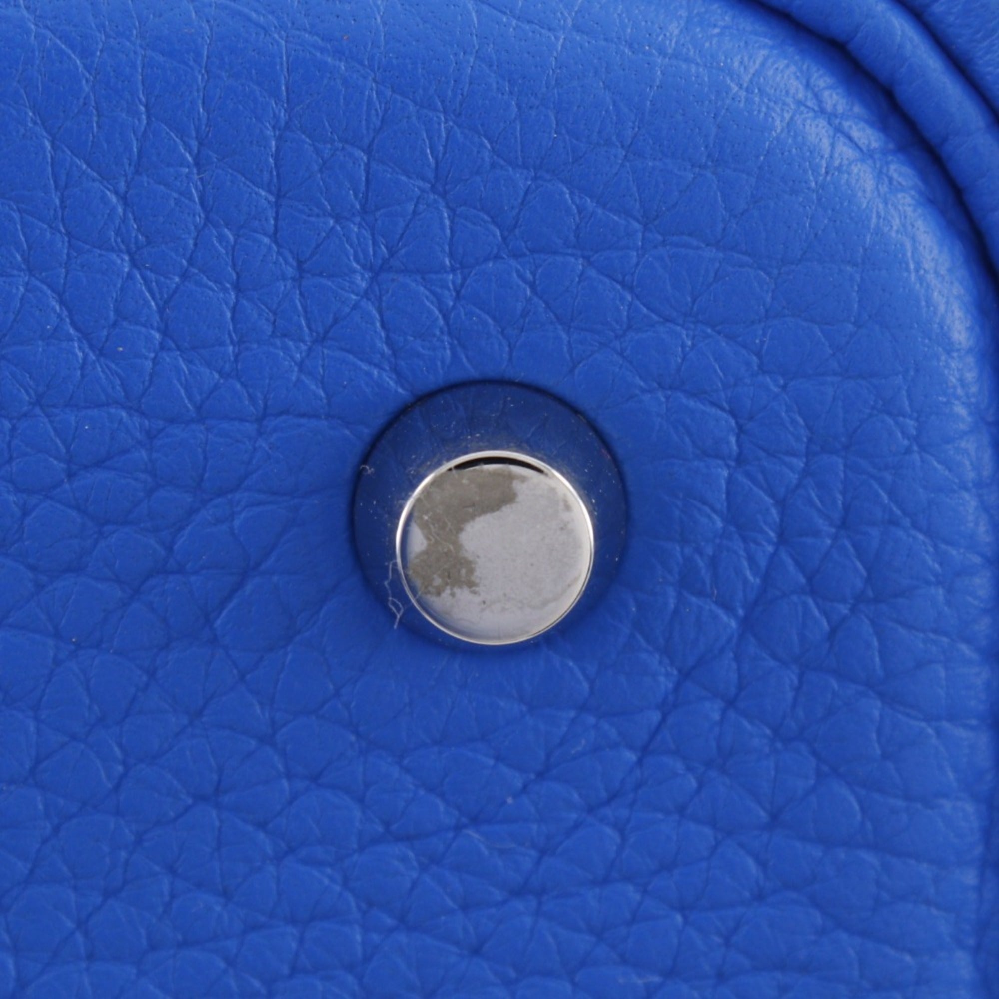 Hermes Picotin Blue Hydra Taurillon Clemence Leather Handbag (Pre-Owned)