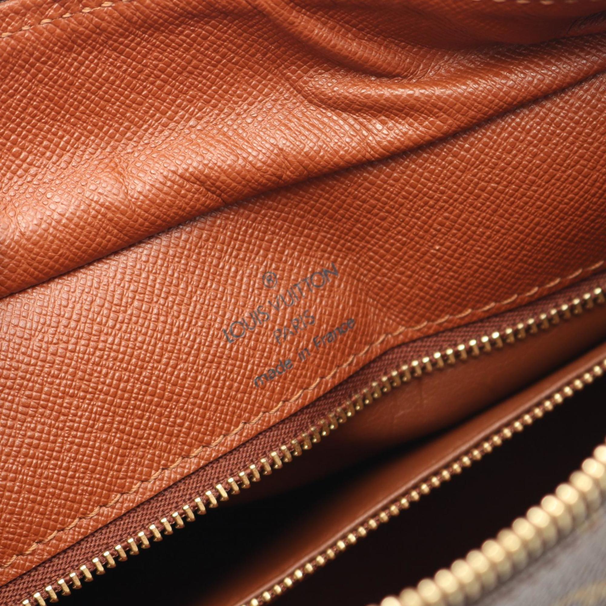 Louis Vuitton Brown Coated Canvas Leather Shoulder Bag (Pre-Owned)