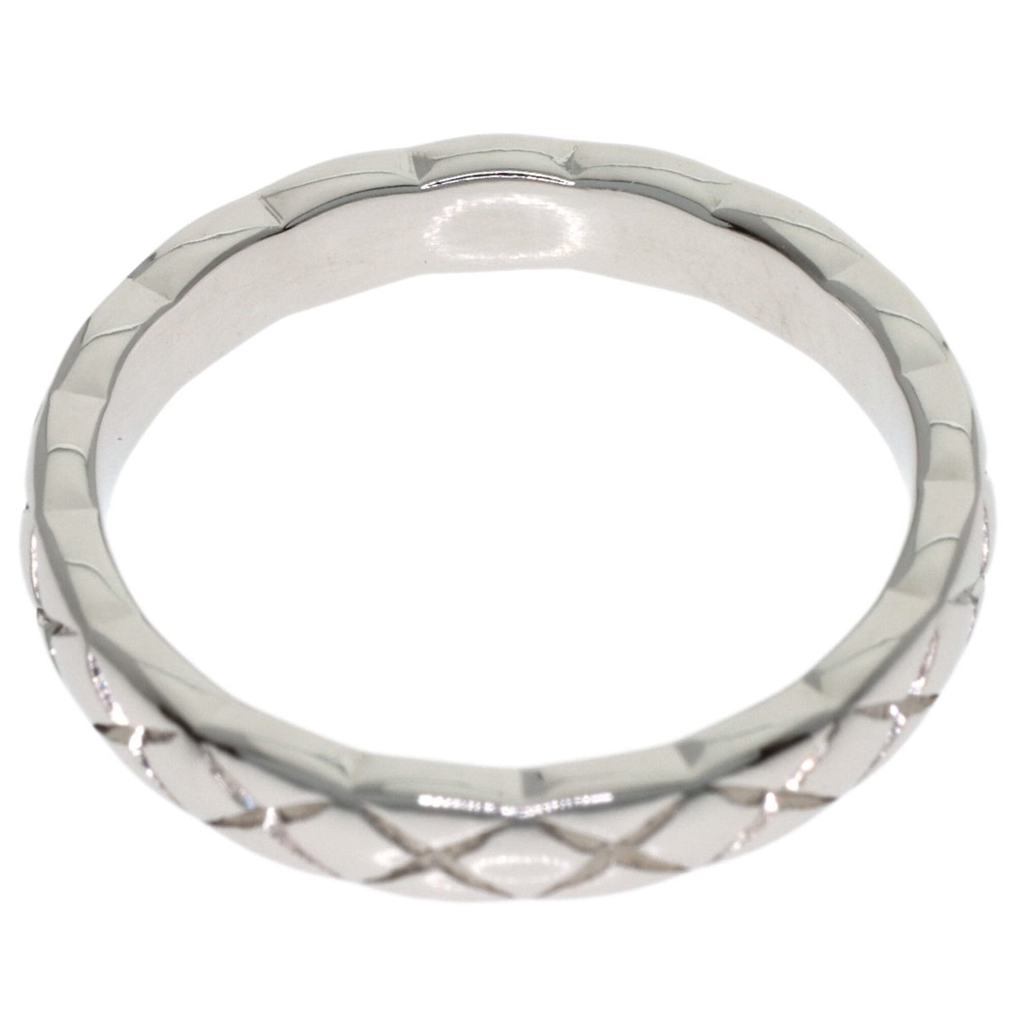 Chanel Platinum 950 Band Ring (Pre-Owned)