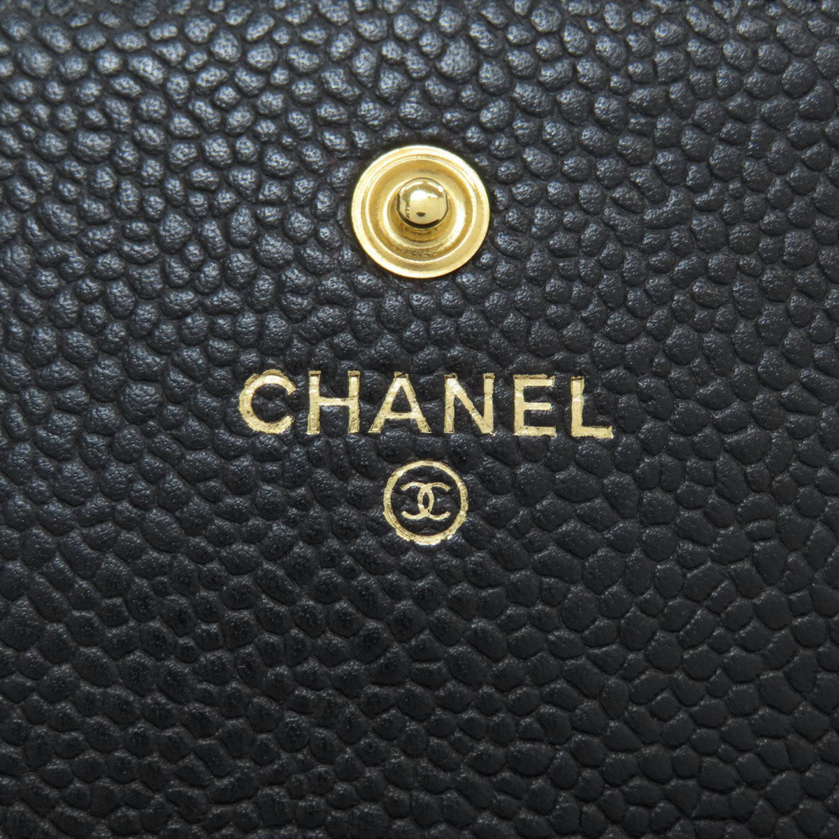 Chanel Matelasse Black Leather Long Wallet (Bi-Fold) (Pre-Owned)