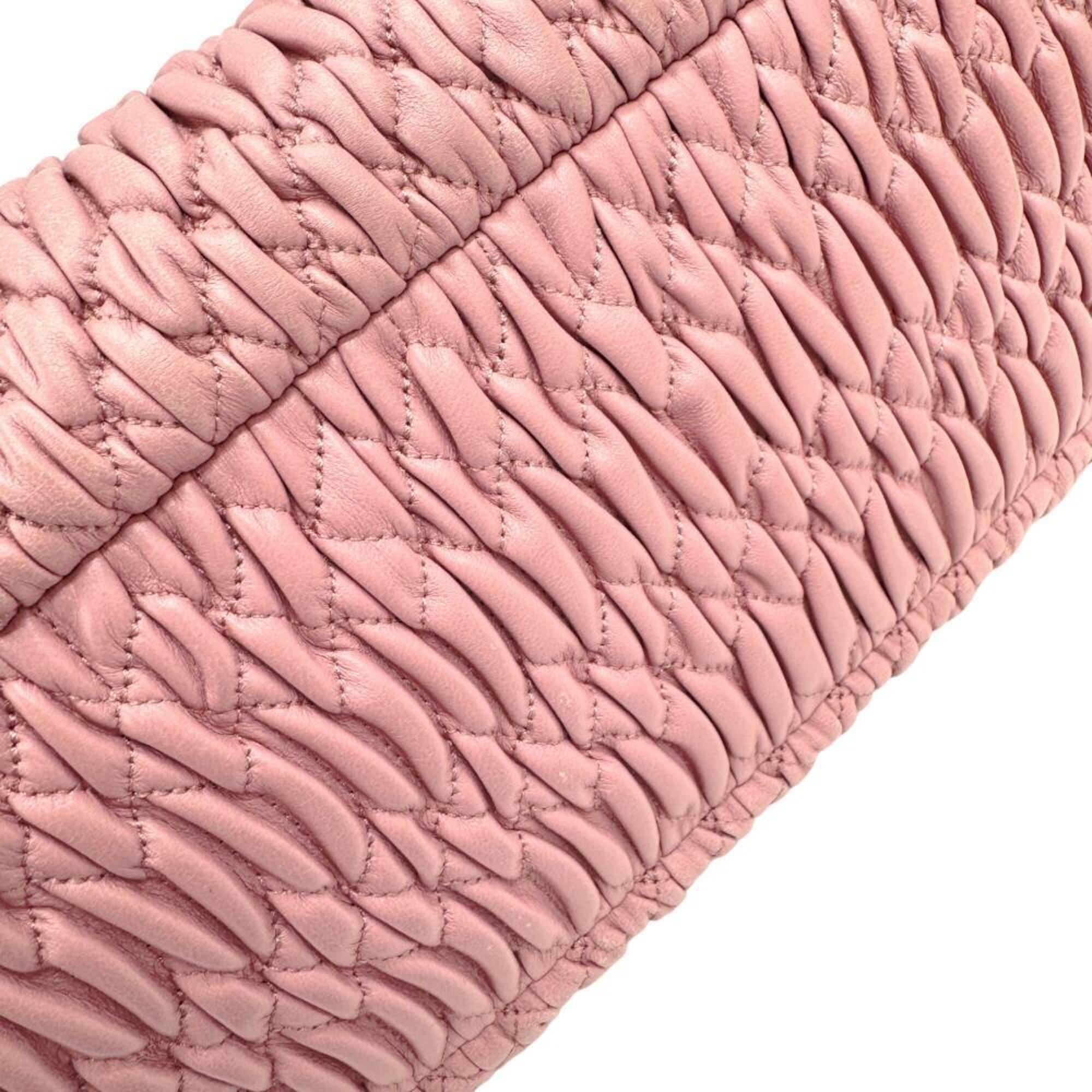 Miu Miu Pink Leather Handbag Shoulder Bag (Pre-Owned)