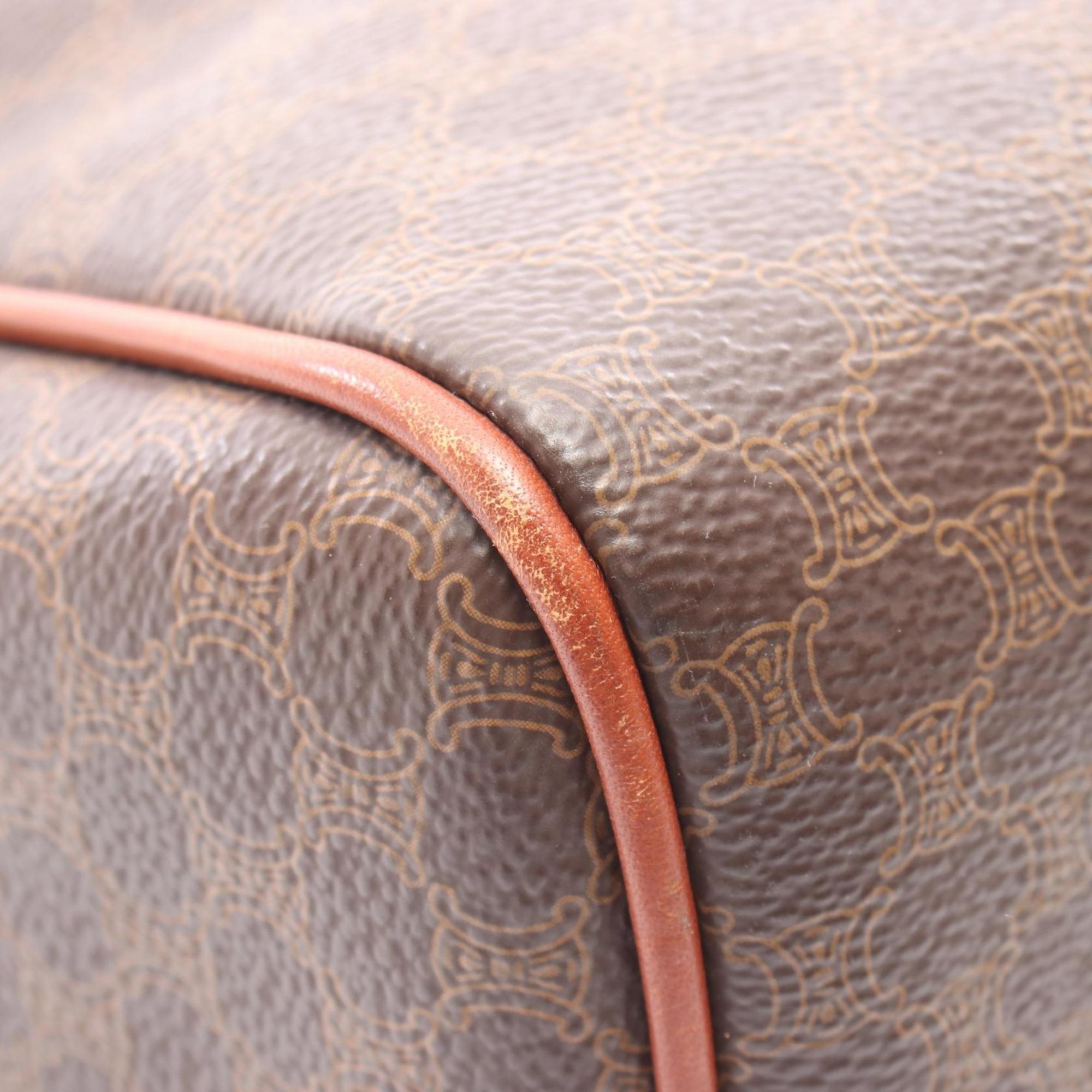 Celine Brown Coated Canvas Leather Tote Bag (Pre-Owned)
