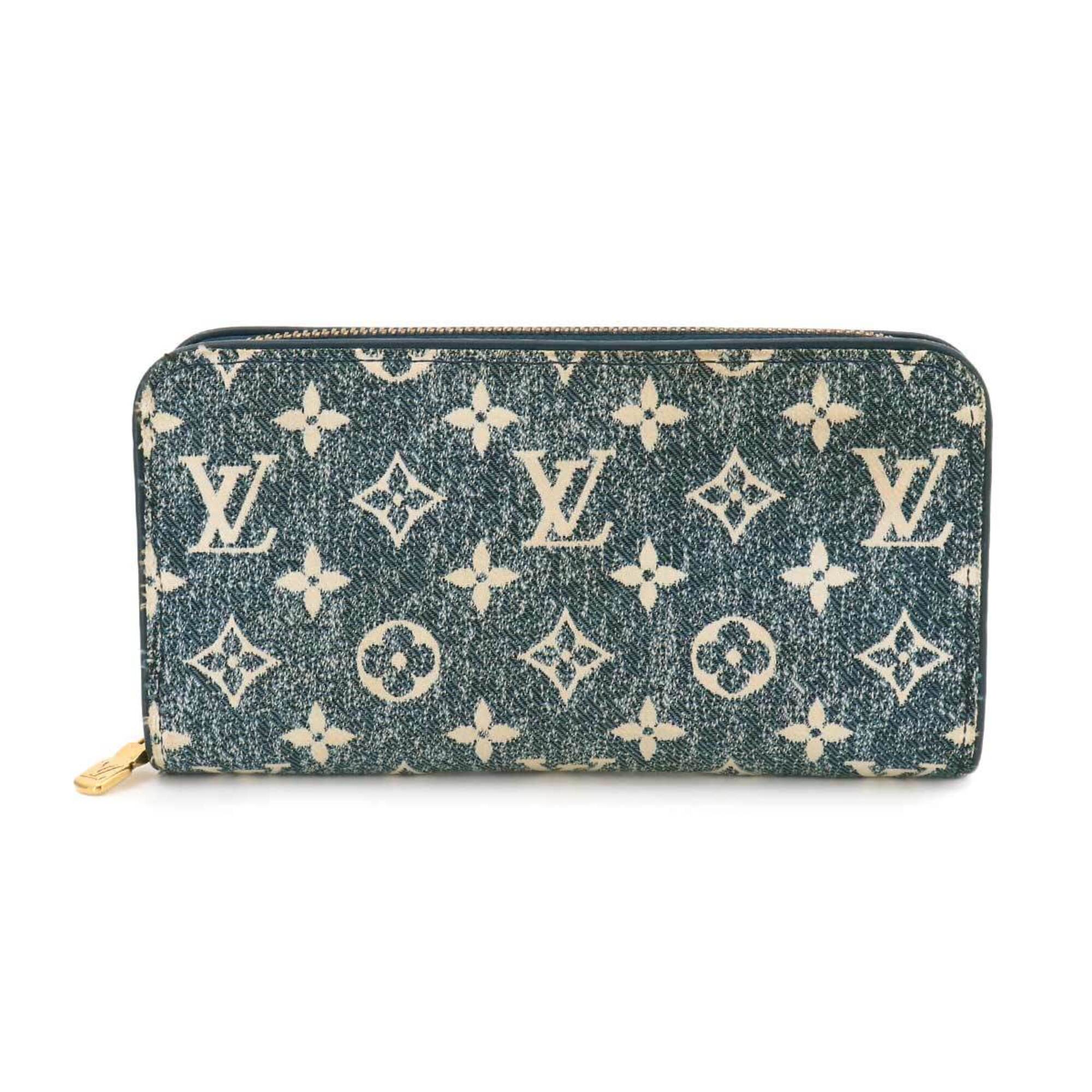 Louis Vuitton Blue Monogram Jacquard Denim Long Wallet (Bi-Fold) (Pre-Owned)