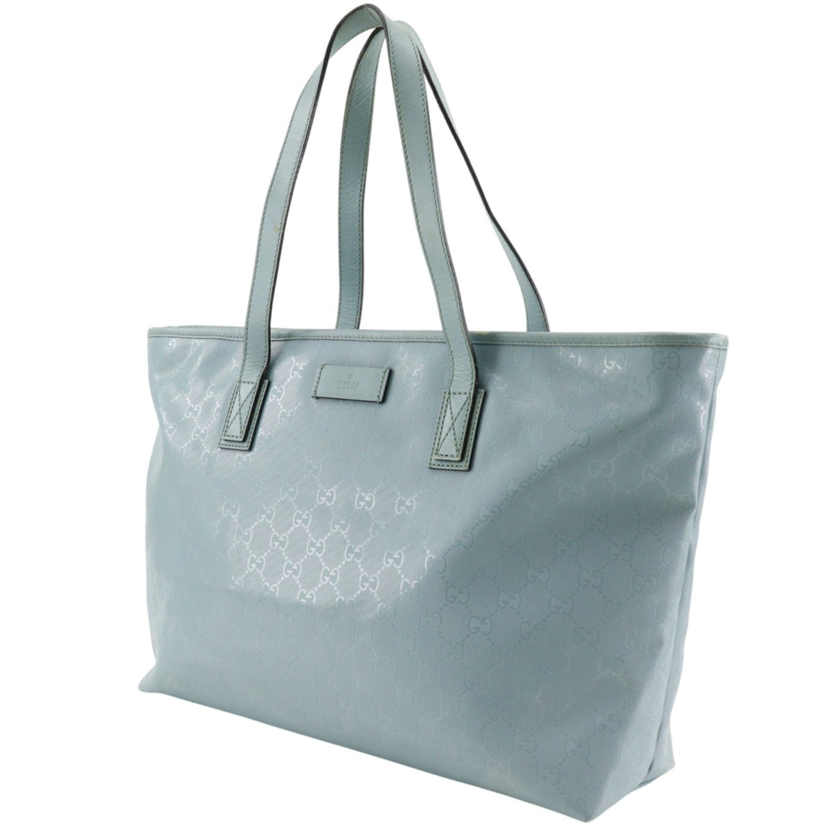 Gucci Light Blue Gg Imprimé Tote Bag (Pre-Owned)