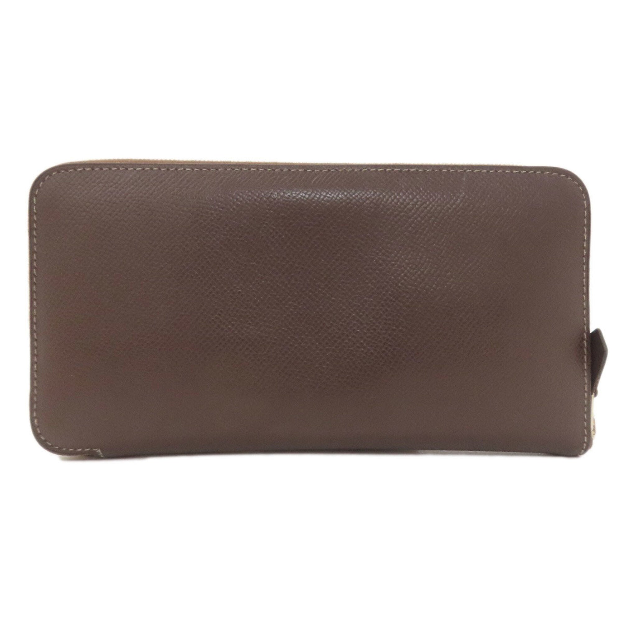 Hermes Azap Dark Brown Epsom Leather Long Wallet (Bi-Fold) (Pre-Owned)