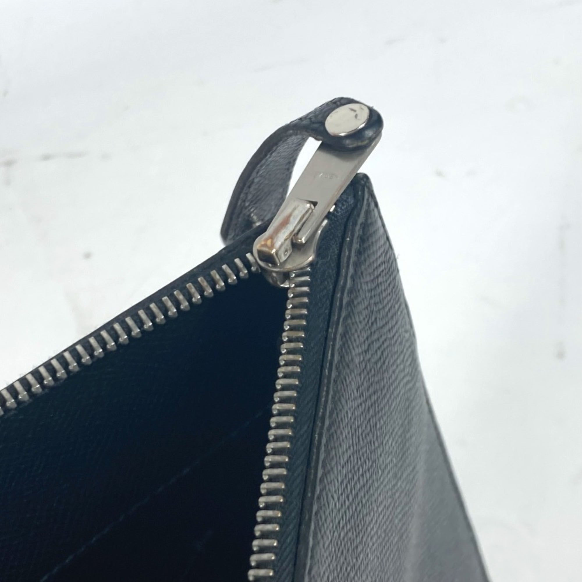 Hermes Black Epsom Leather Clutch Bag Pouch (Pre-Owned)