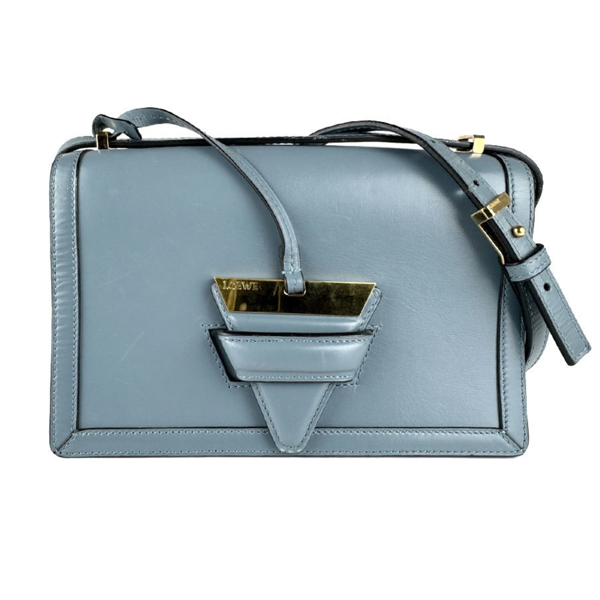 Loewe Blue Leather Shoulder Bag (Pre-Owned)