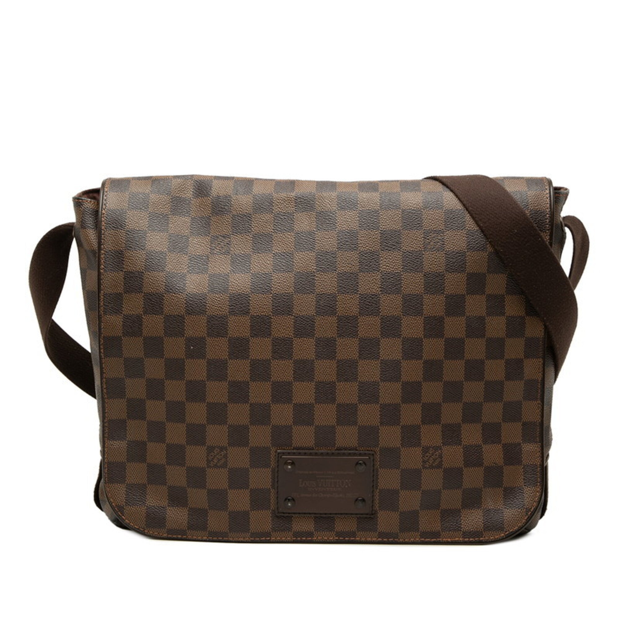 Louis Vuitton Damier Brown Ebene Pvc Leather Messenger Bag Shoulder Bag (Pre-Owned)