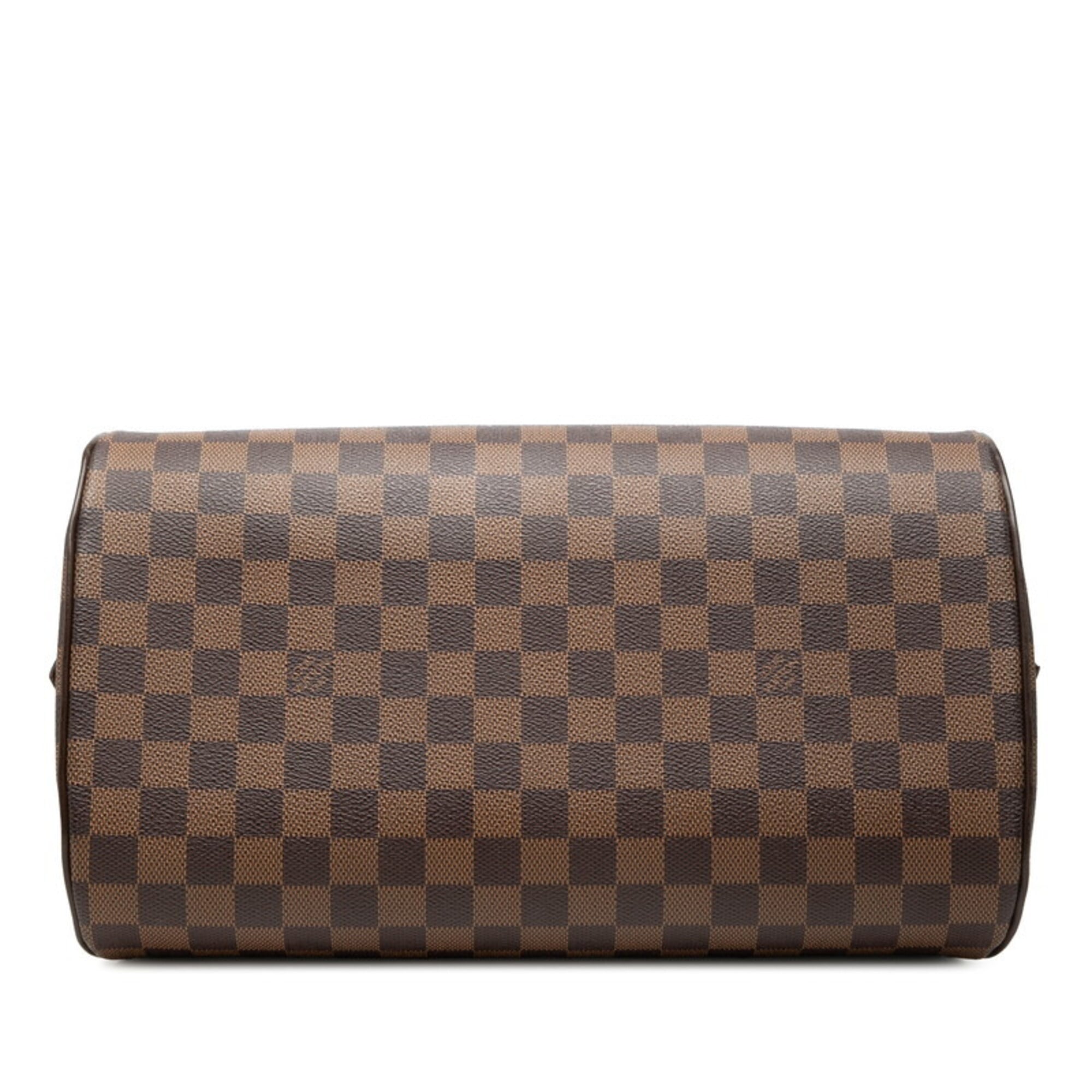 Louis Vuitton Brown Ebene Pvc Leather Boston Bag Handbag (Pre-Owned)
