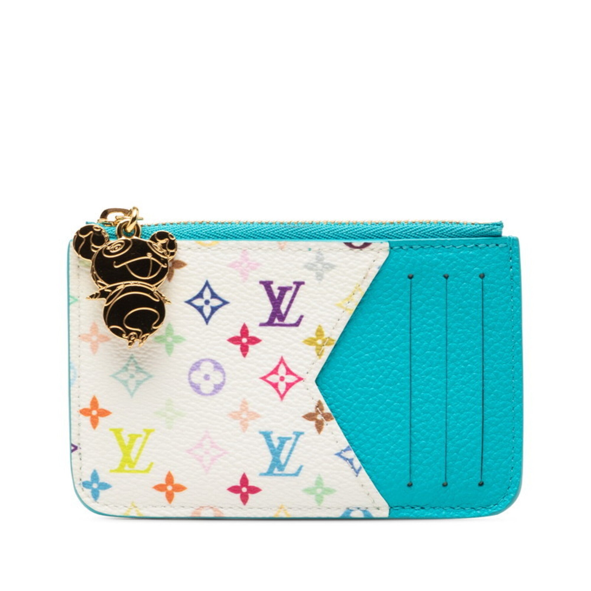 Louis Vuitton Blue Multi-Color Pvc Leather Coin Purse/Coin Case (Pre-Owned)